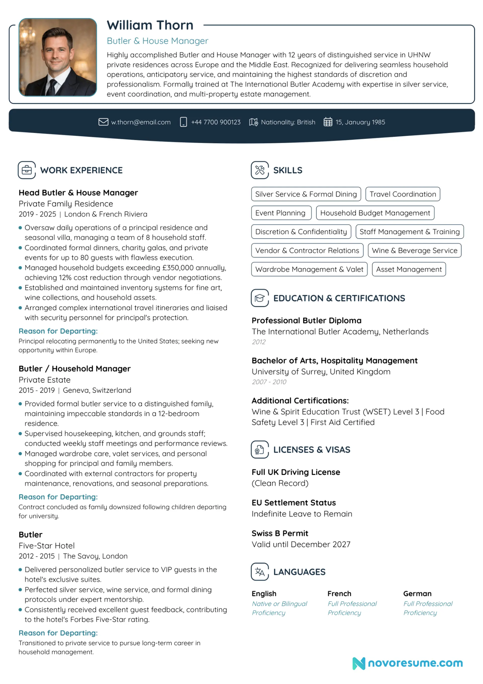 Buttler-Resume-Sample