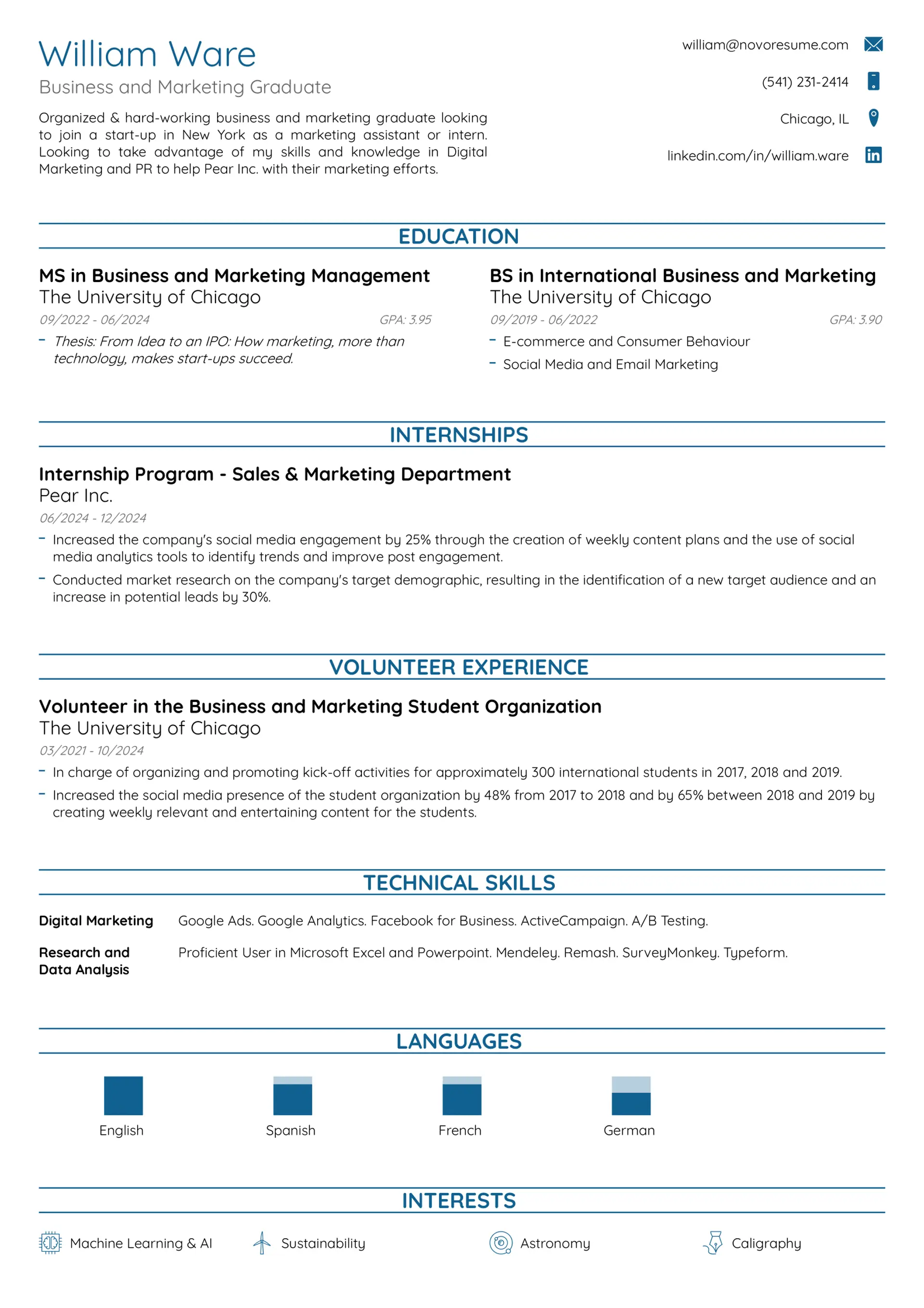 College-Resume-Template