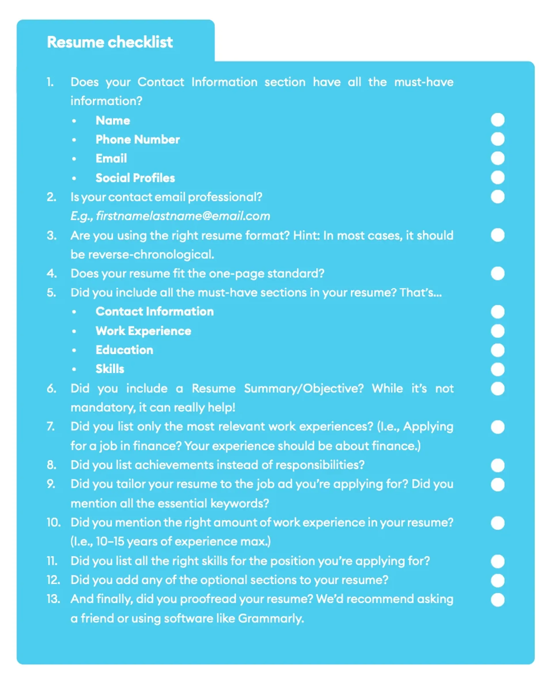 FREE-Resume-Checklist