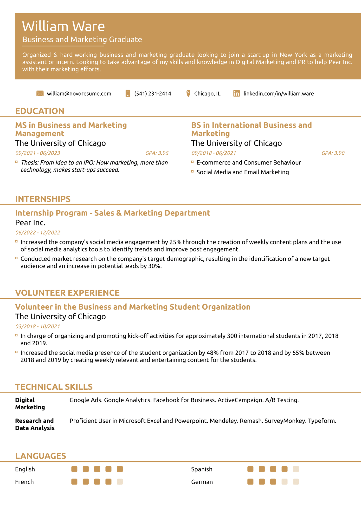 Functional-Student-Resume-Template