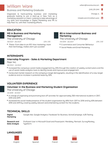 Internship-Resume