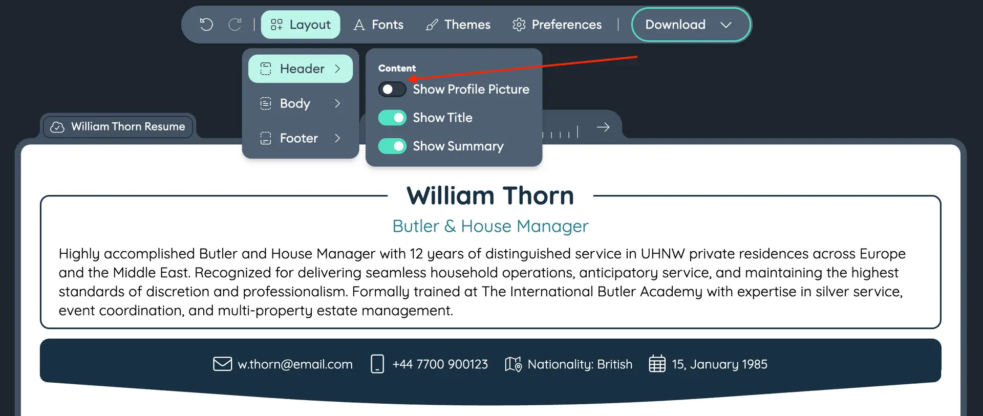 add-missing-profile-picture-in-novoresume