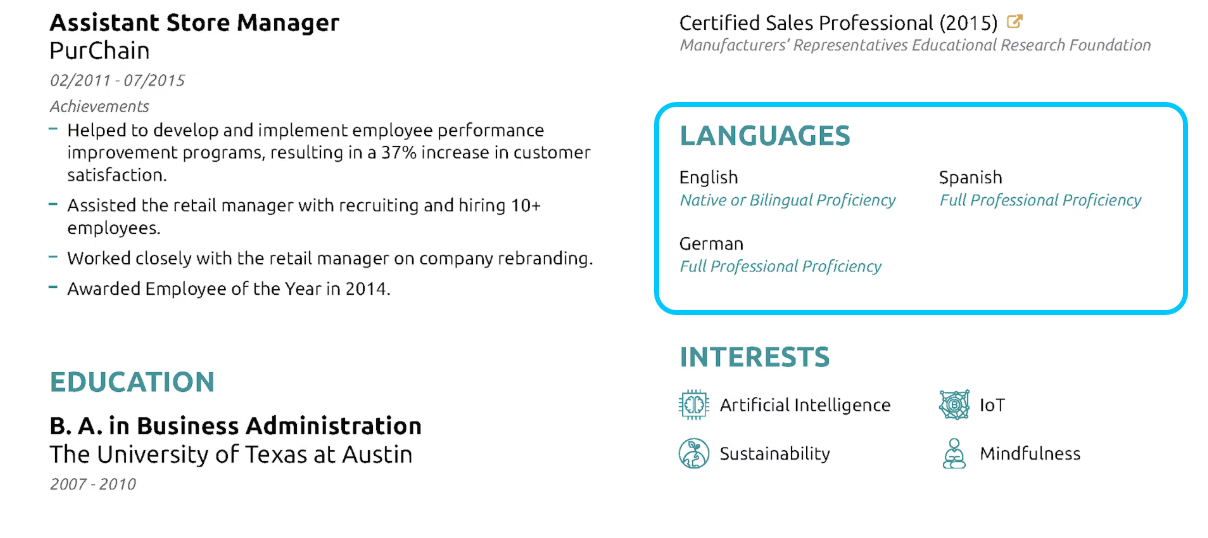 adding-languages-on-resume