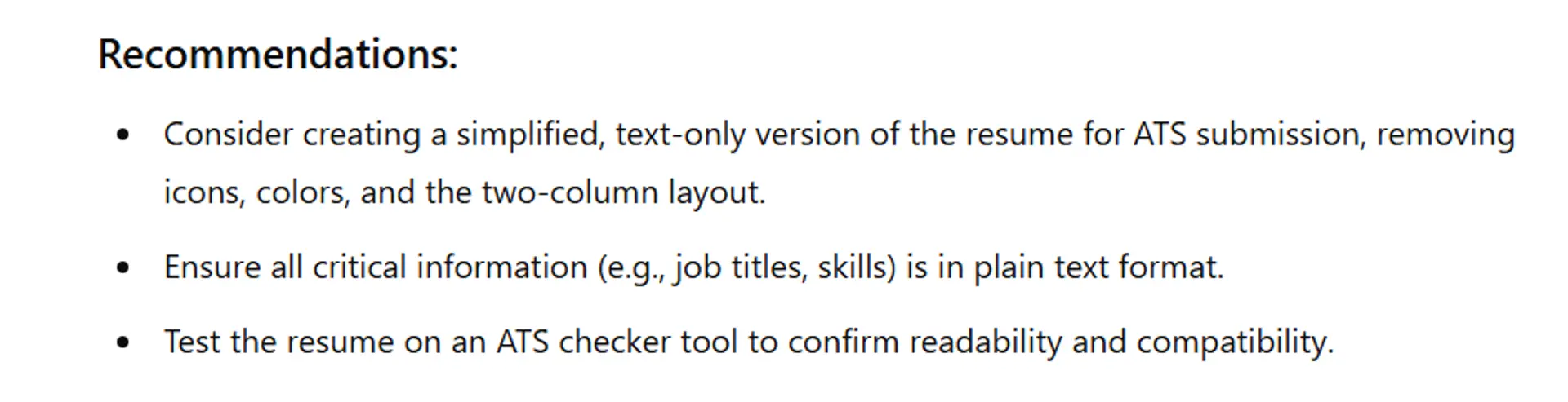 ai resume trends drafts ChatGPT offers recommendations to help you get your resume from good to