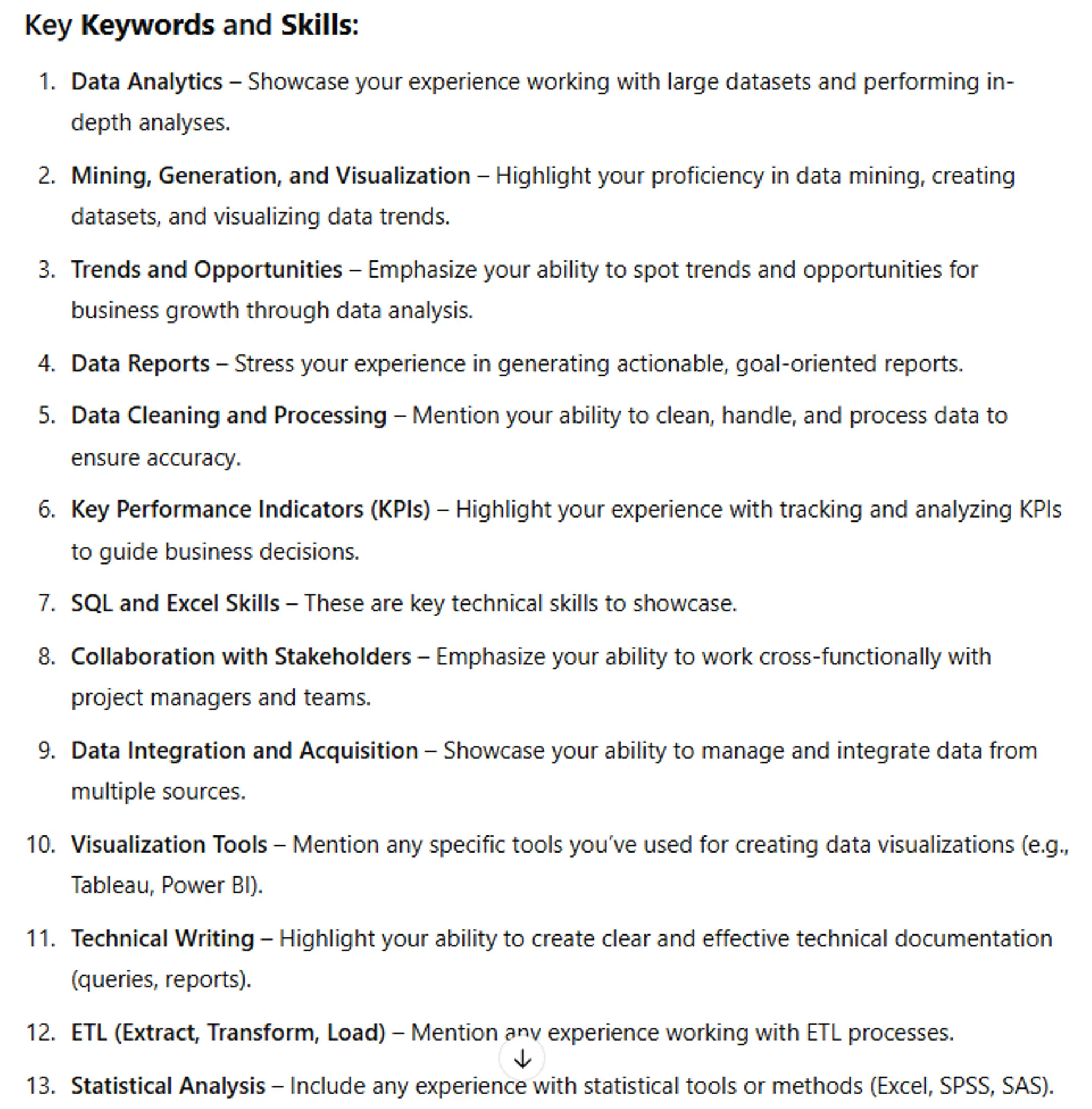 ai resume trends drafts feeding ChatGPT with a data analyst job