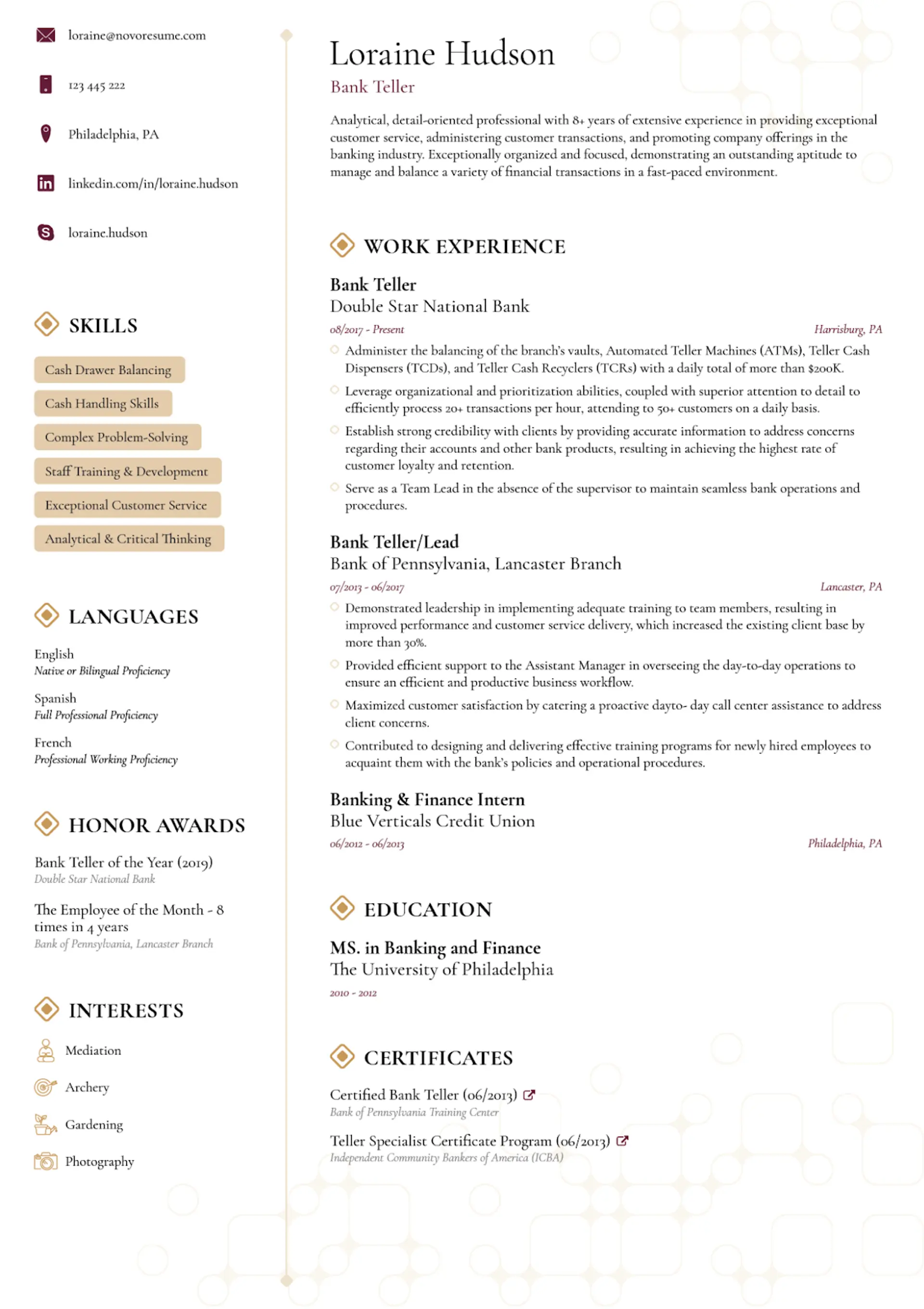 ats resume drafts Minimalist ATS Resume