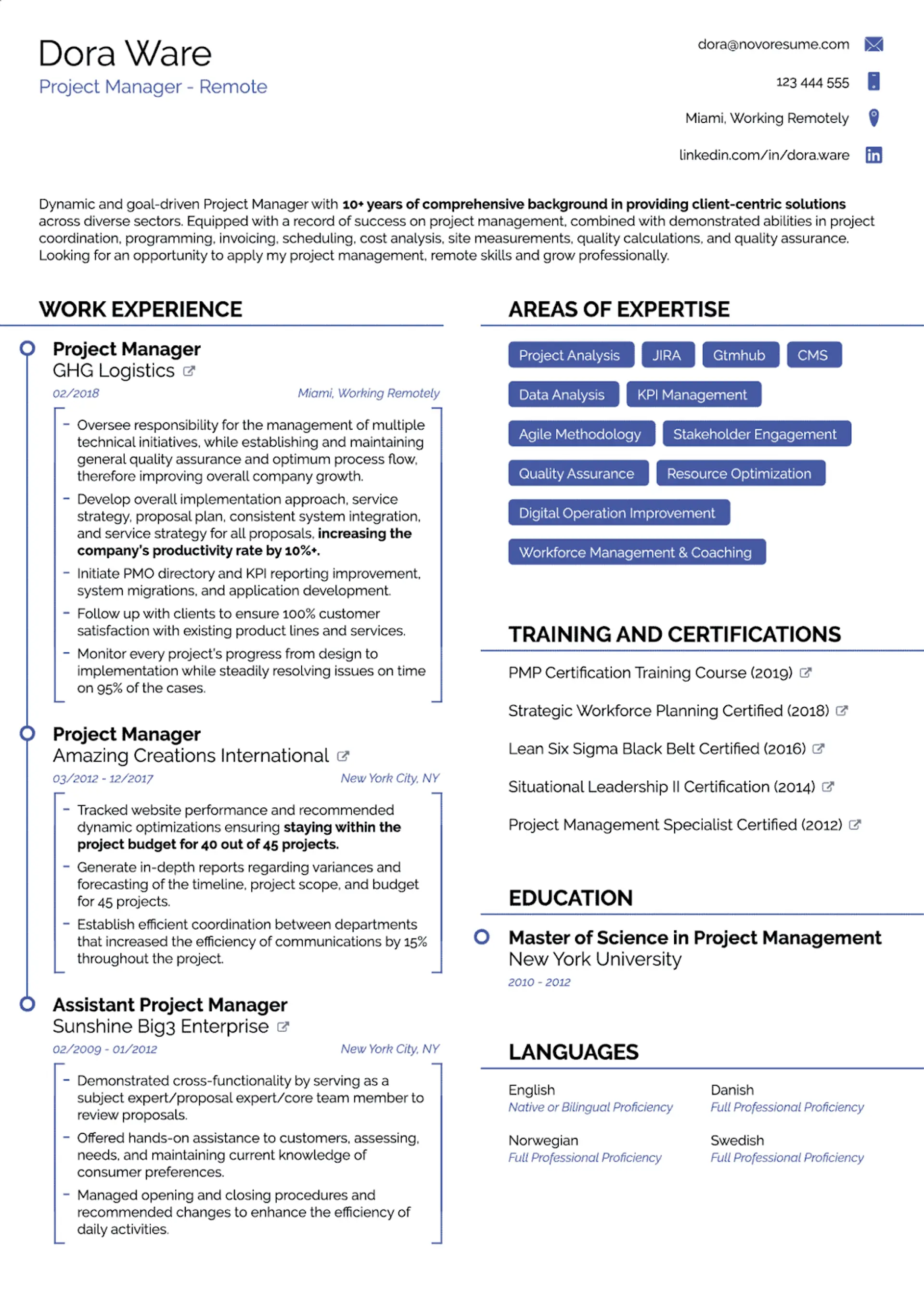 ats resume drafts Modern ATS Resume