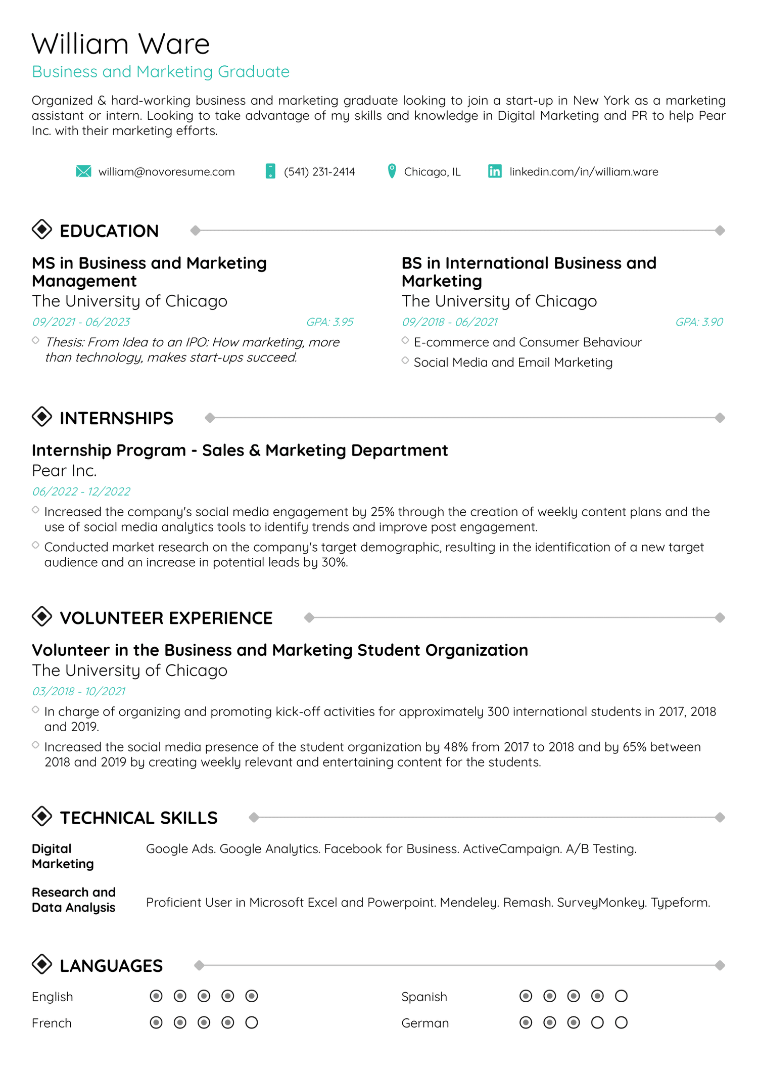 best-student-resume-template-minimalist