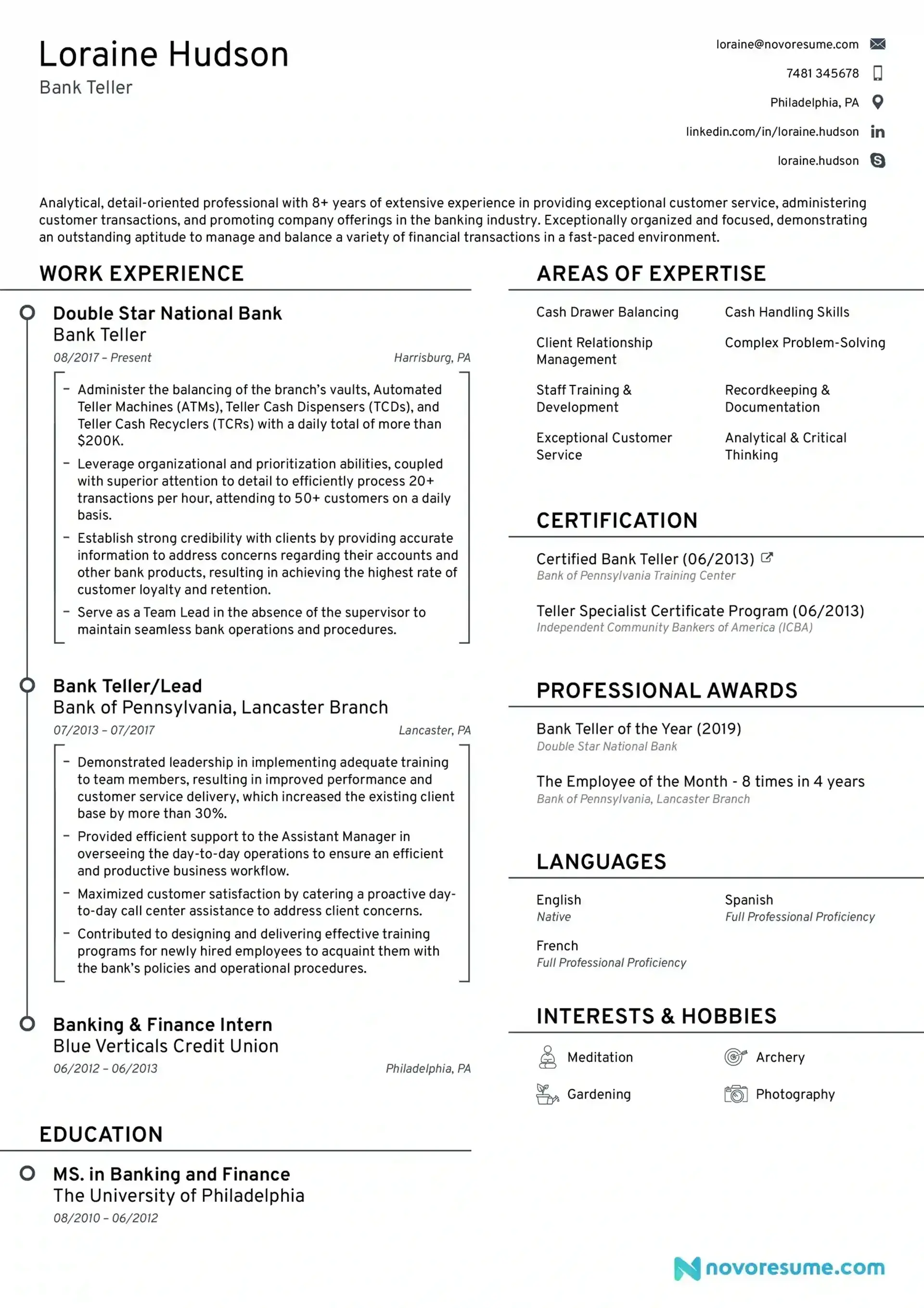 blank resume templates drafts Modern Blank Resume