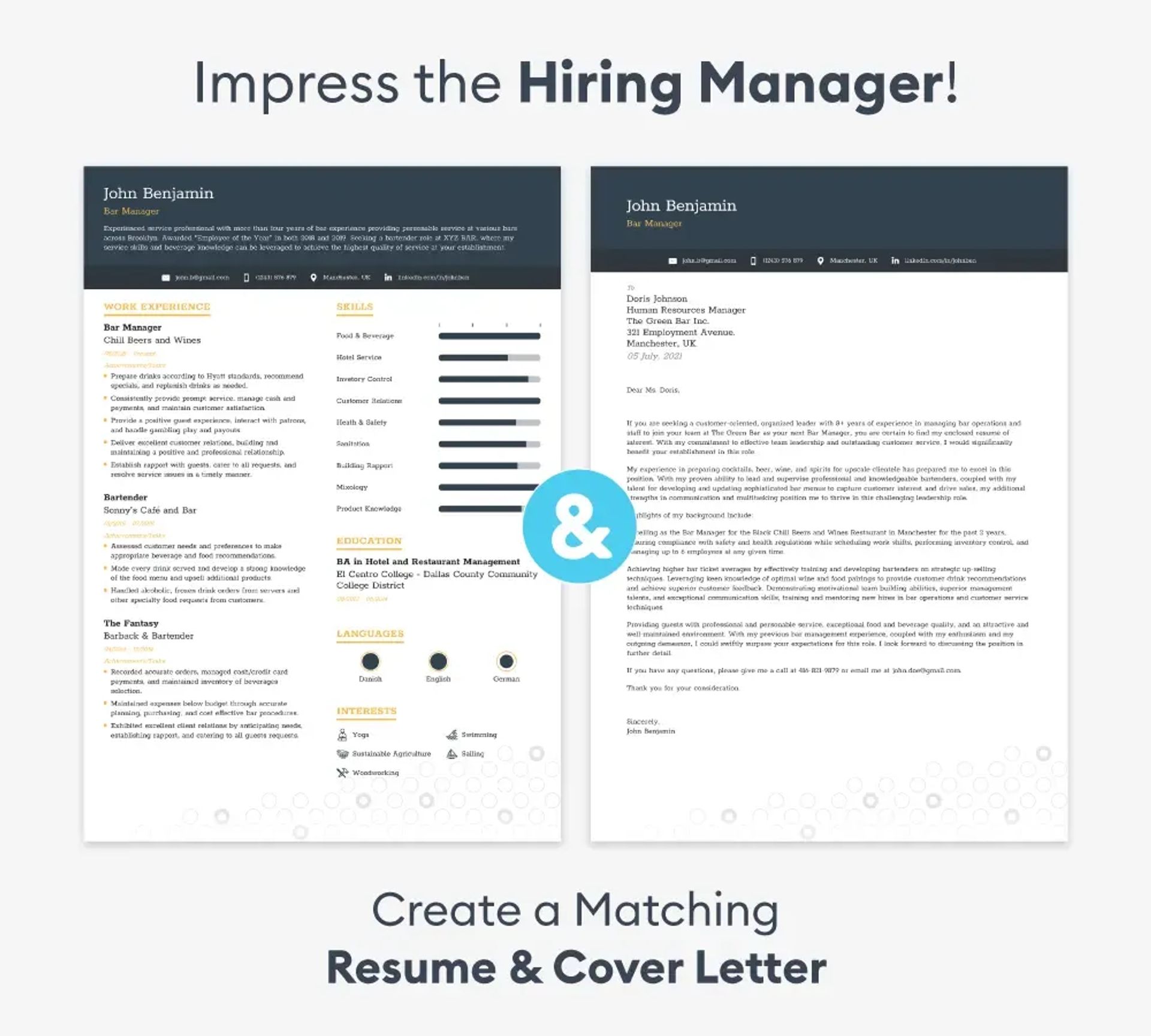 blank resume templates drafts matching resume and cover