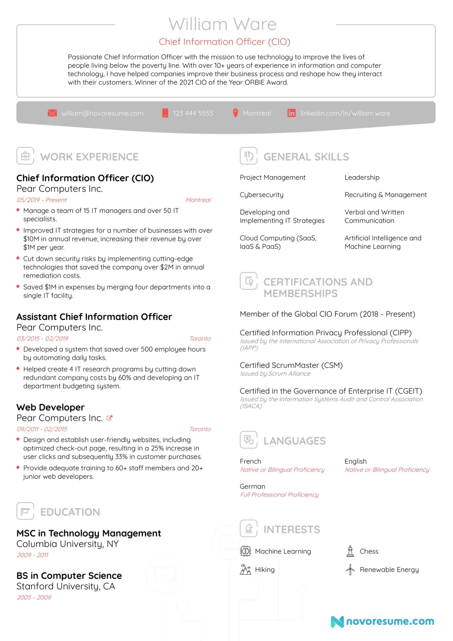 canada resume format drafts canadian resume