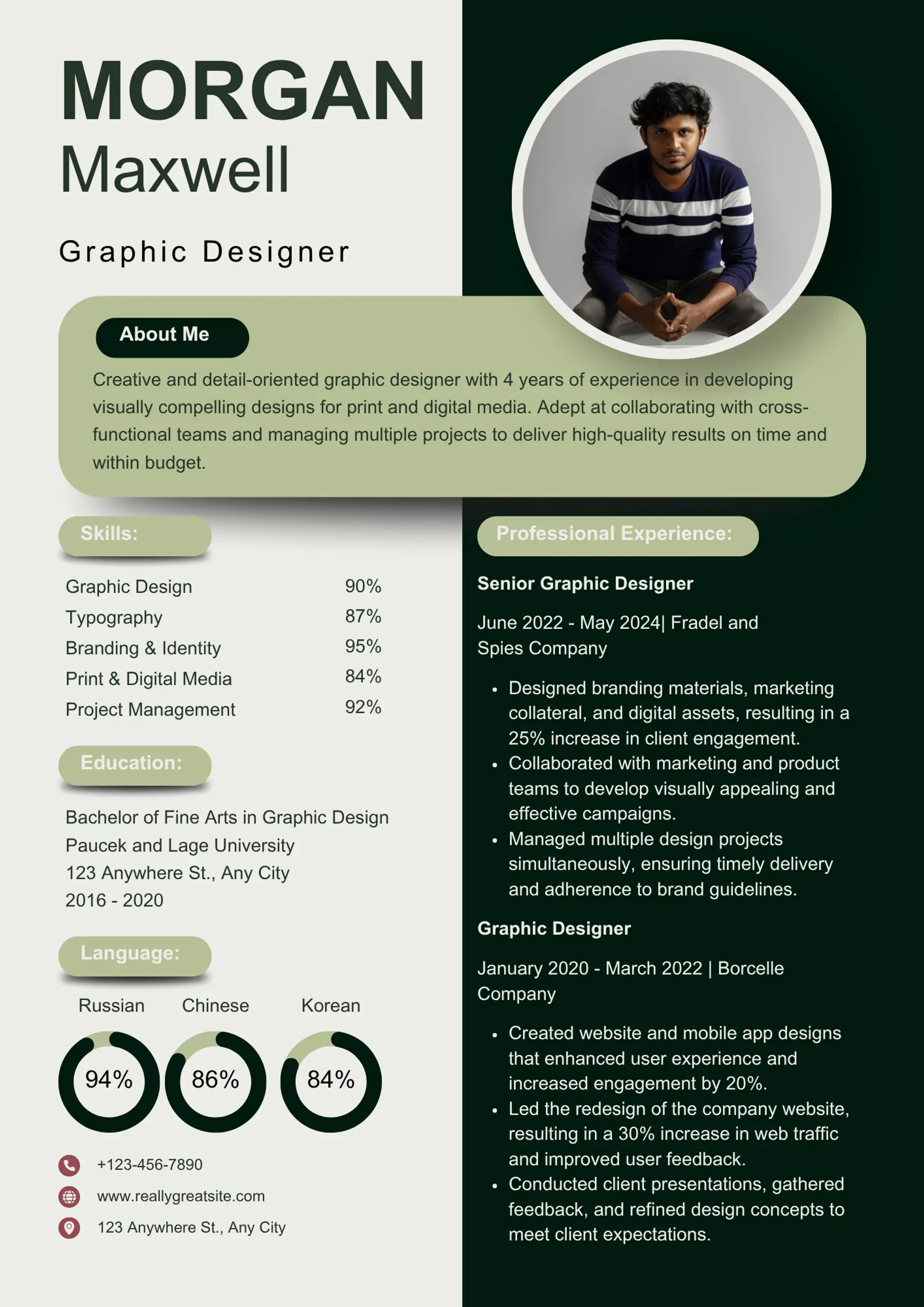canva-resume-template-green-elegant