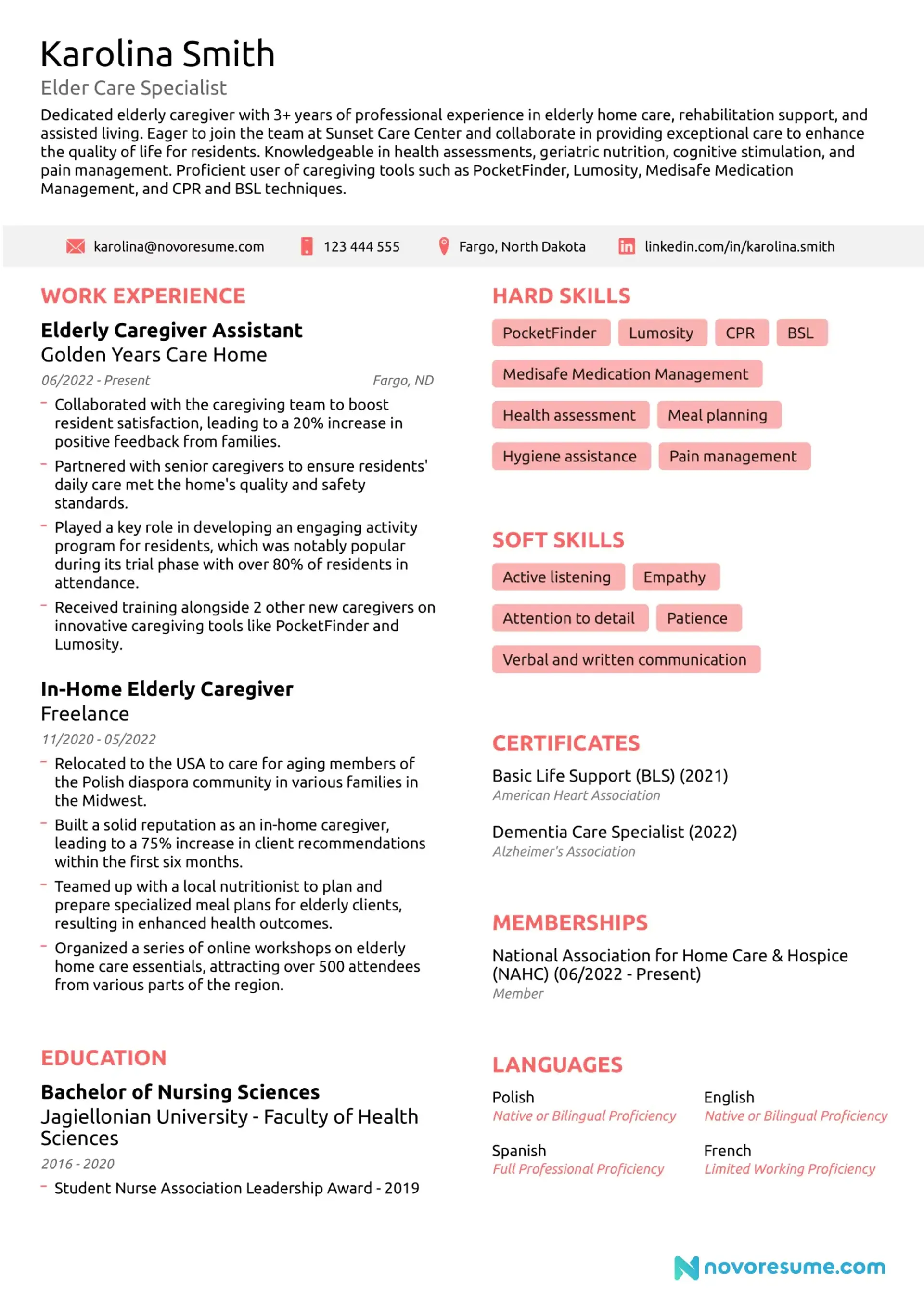 caregiver resume example drafts caregiver resume