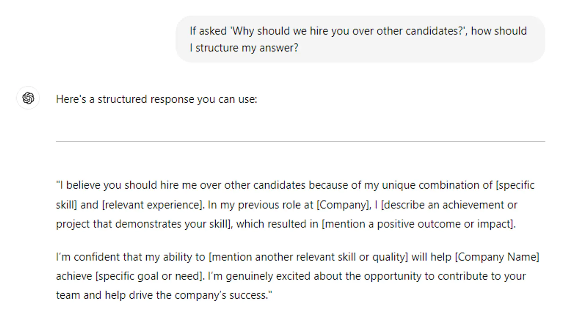 chatgpt job interview prompts drafts Learn to Handle Tricky Interview Questions with
