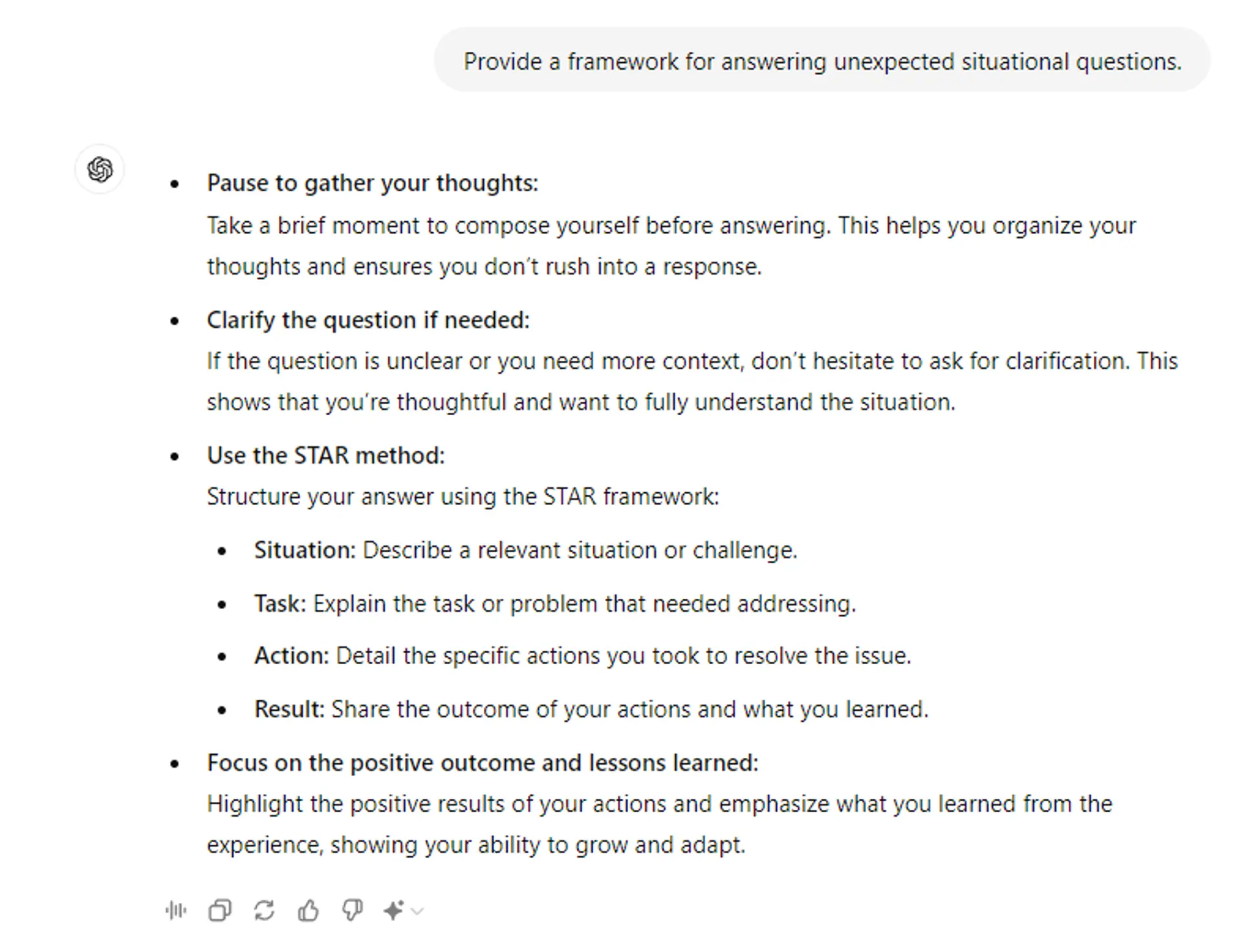 chatgpt job interview prompts drafts Practice Behavioral and Situational Questions with