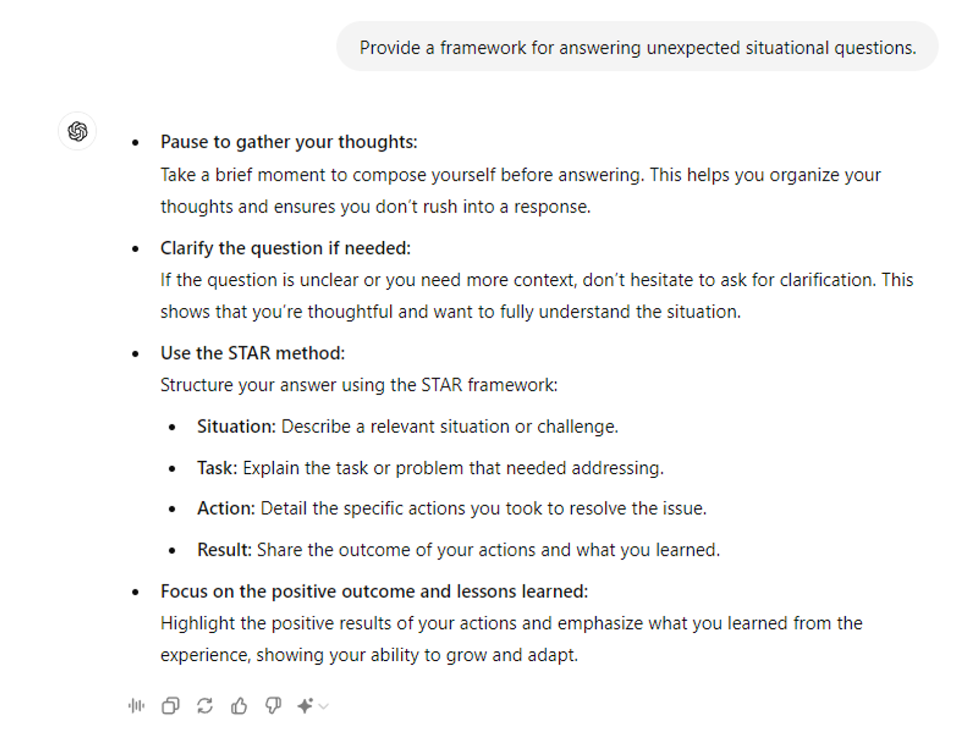 chatgpt job interview prompts drafts Practice Behavioral and Situational Questions with