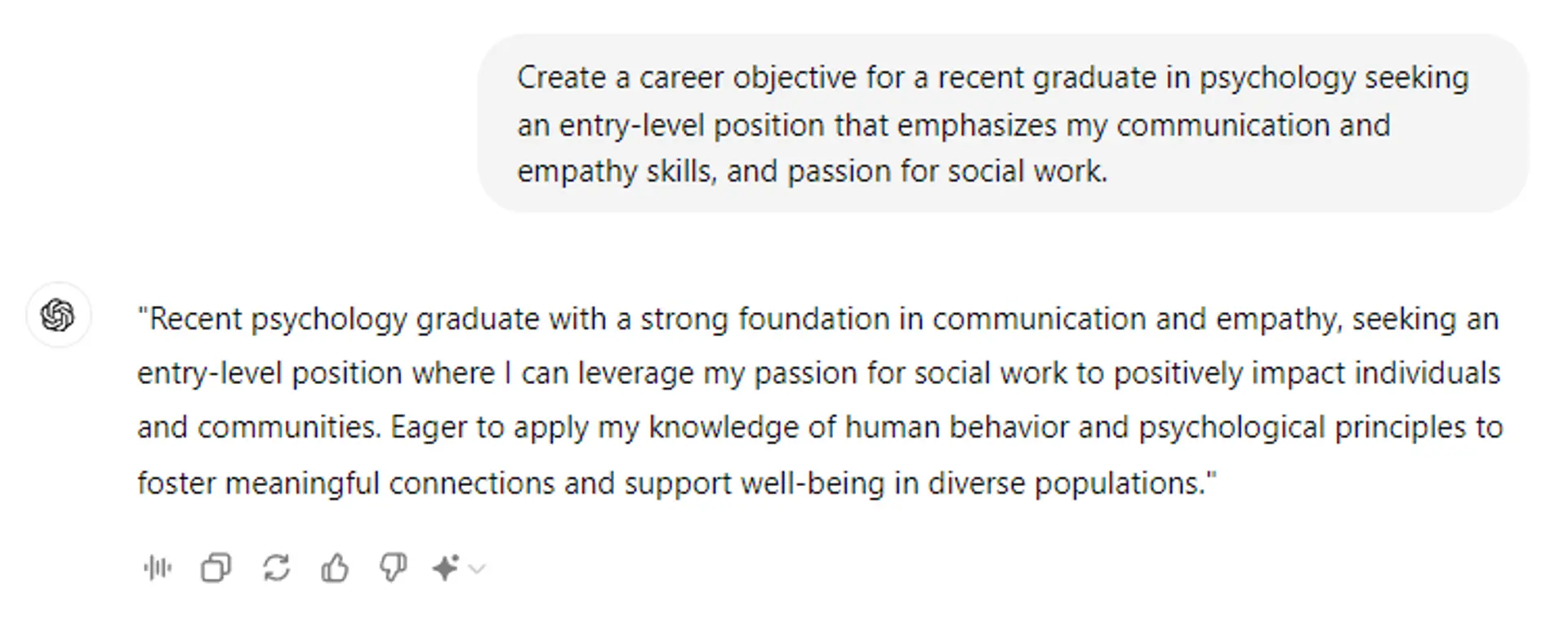 chatgpt resume prompts drafts ChatGPT Resume Summary Objective