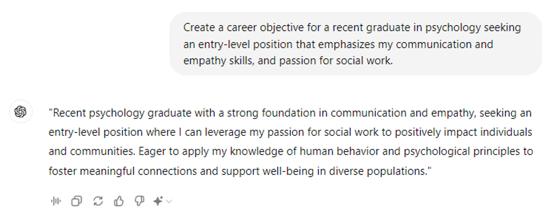 chatgpt resume prompts drafts ChatGPT Resume Summary Objective