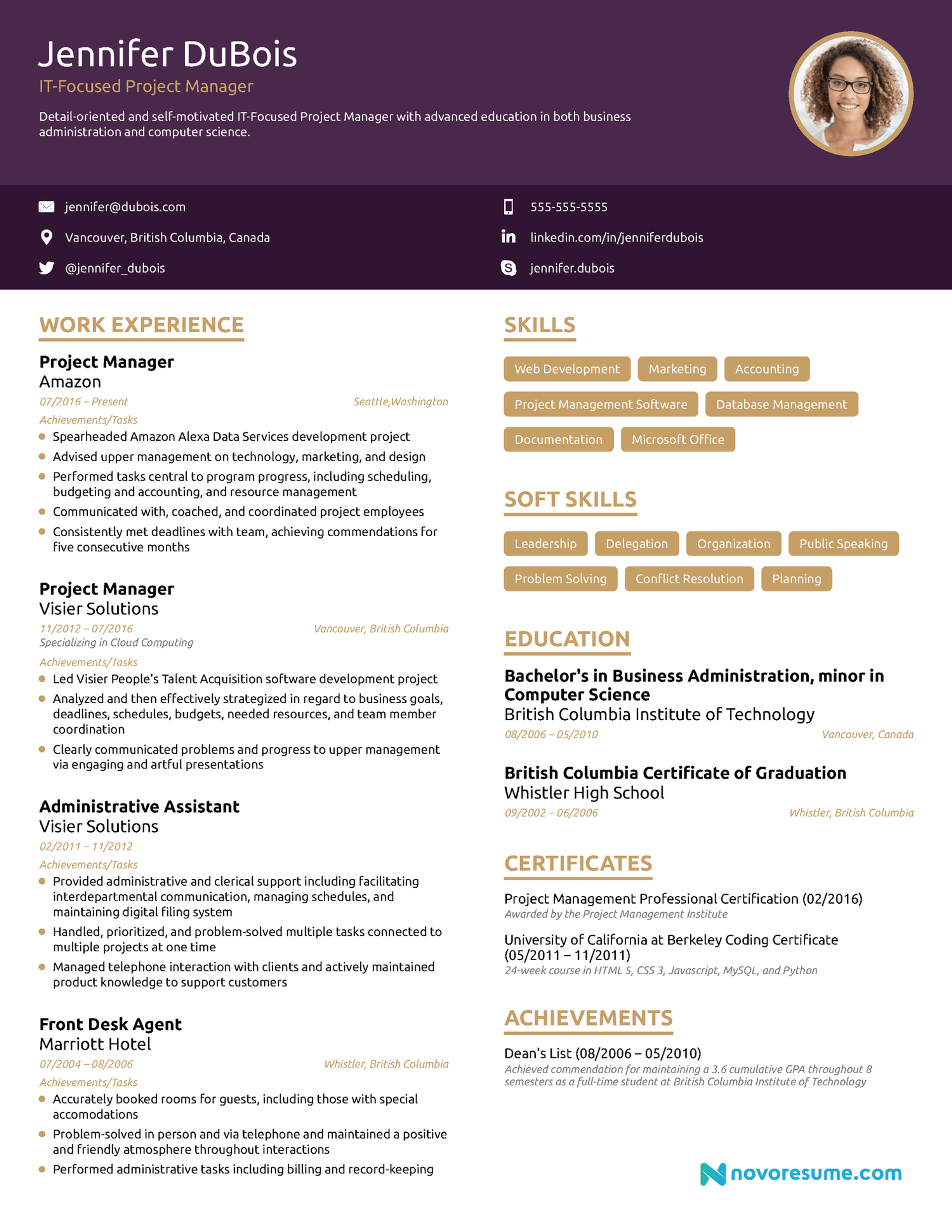 chronological resume drafts Project Manager Chronological Resume