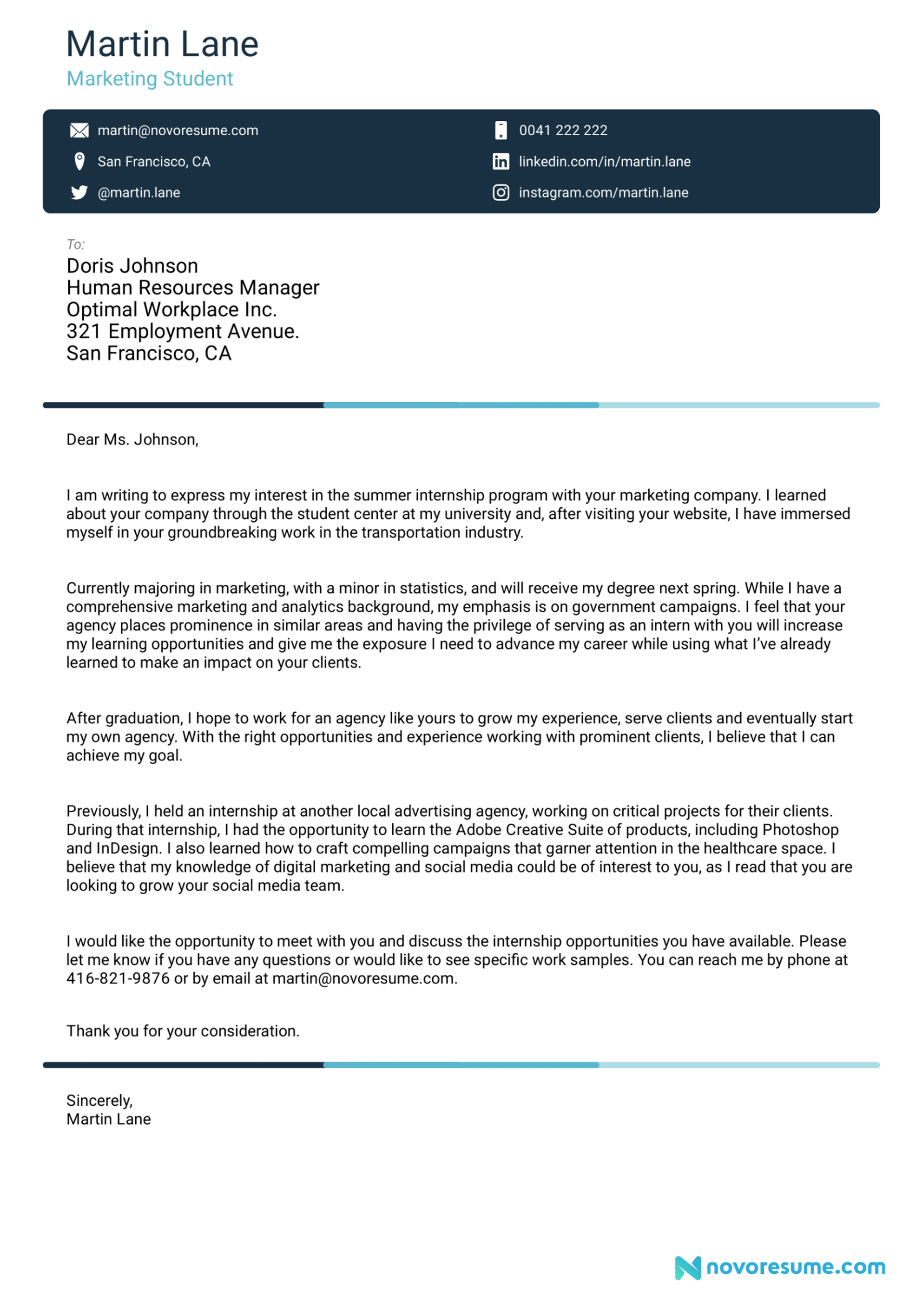 cover letter format drafts cover letter