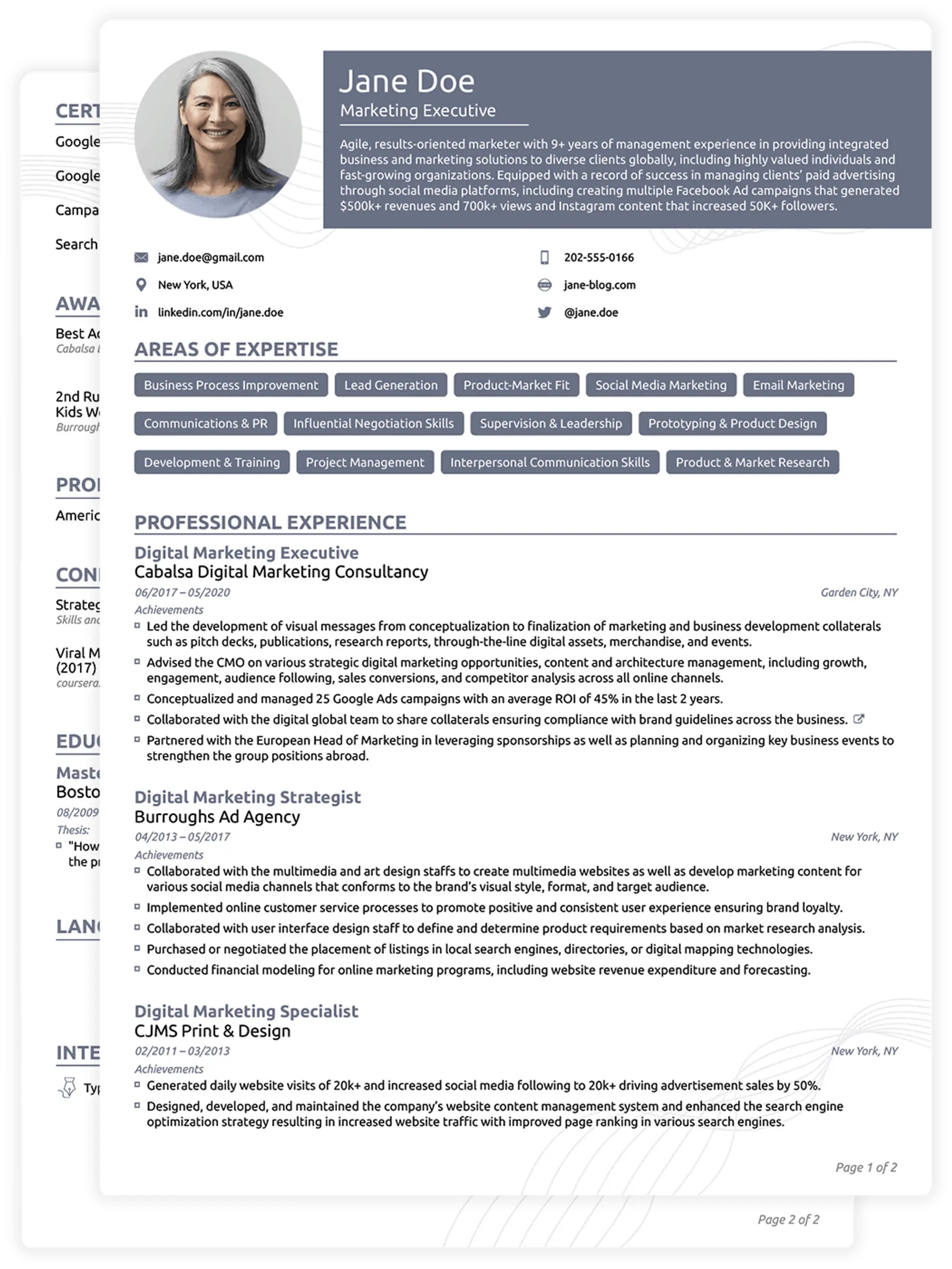 cv examples drafts Functional CV