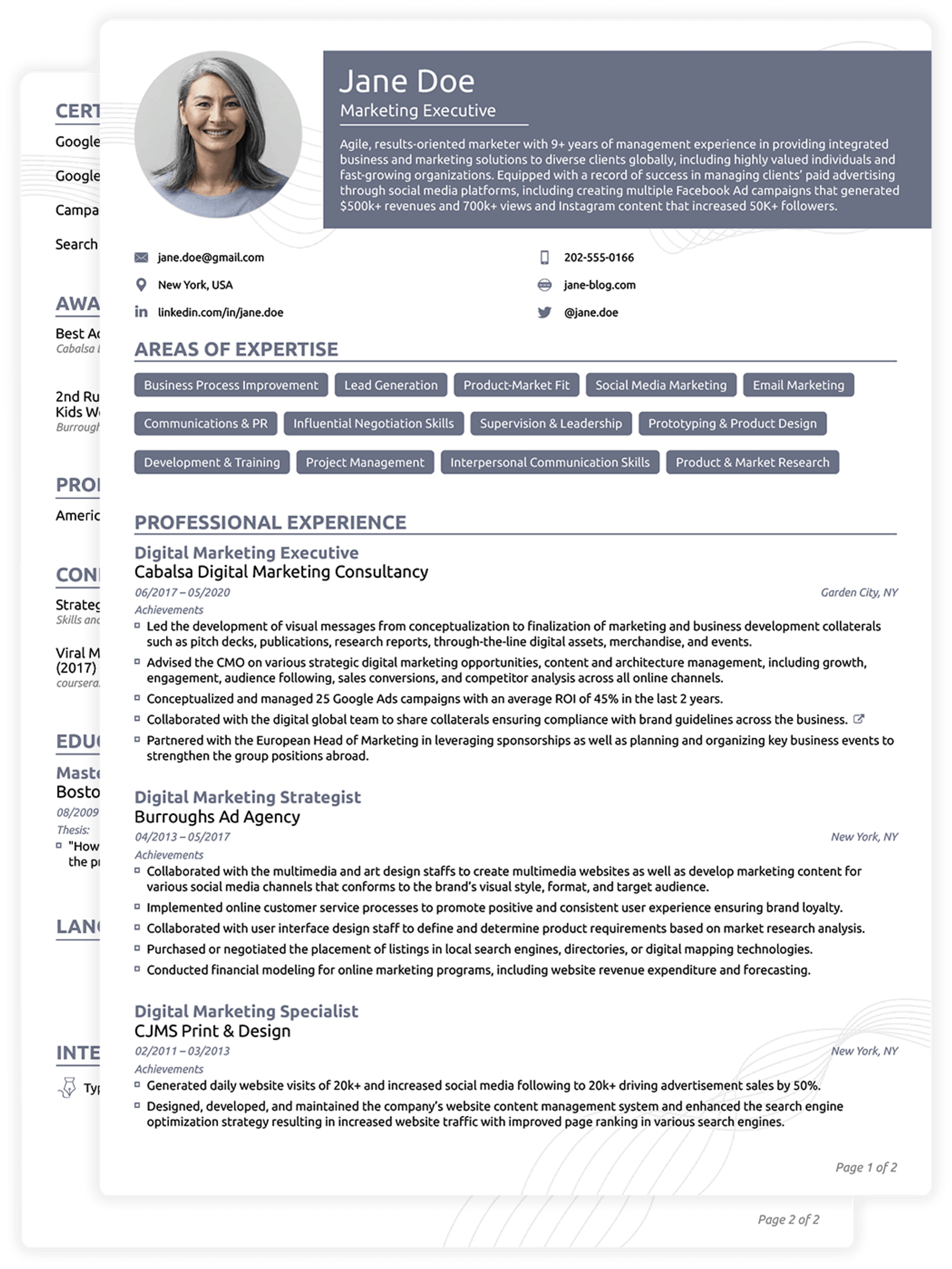 cv examples drafts Functional CV