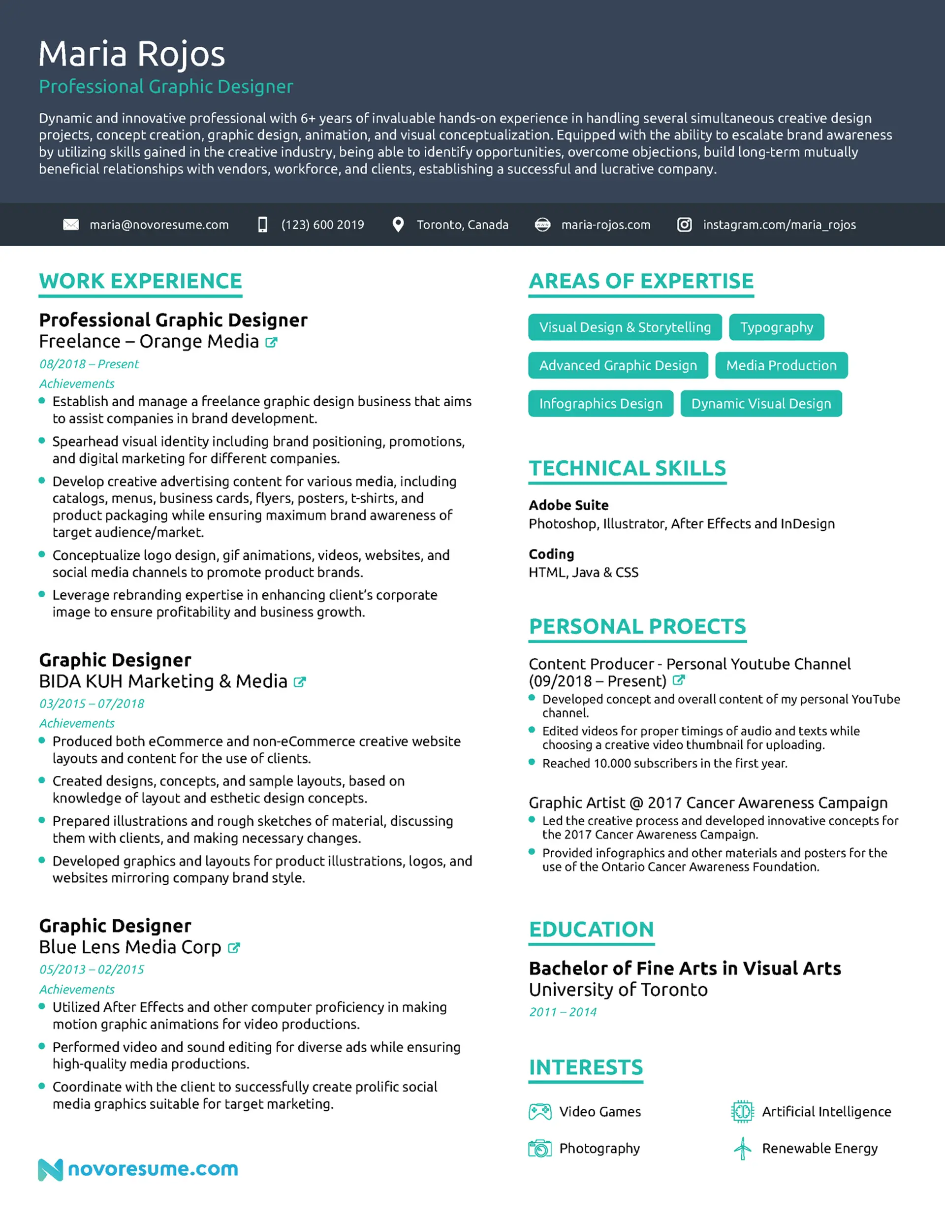 cv examples drafts Graphic Designer CV