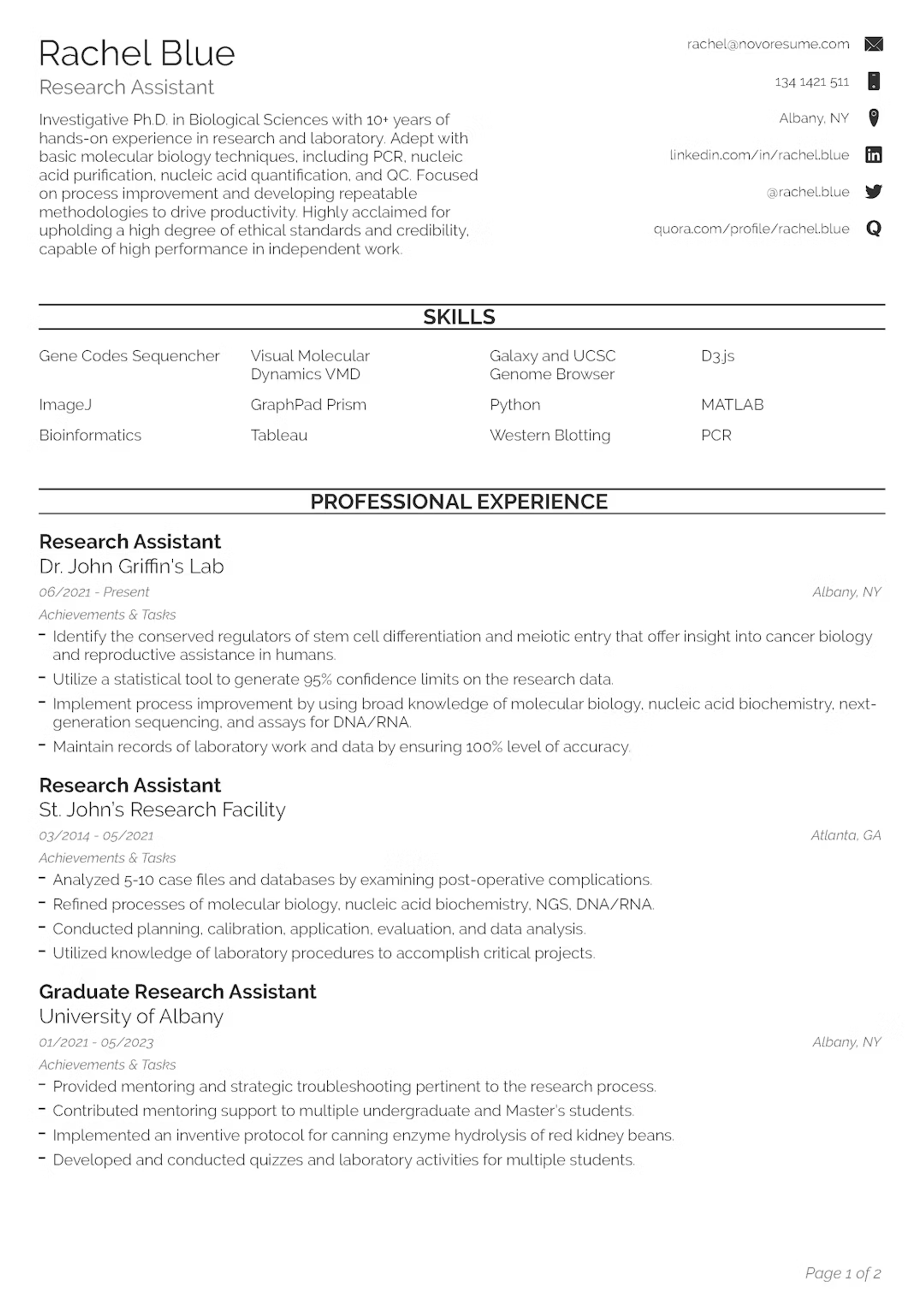 cv format drafts Academic CV
