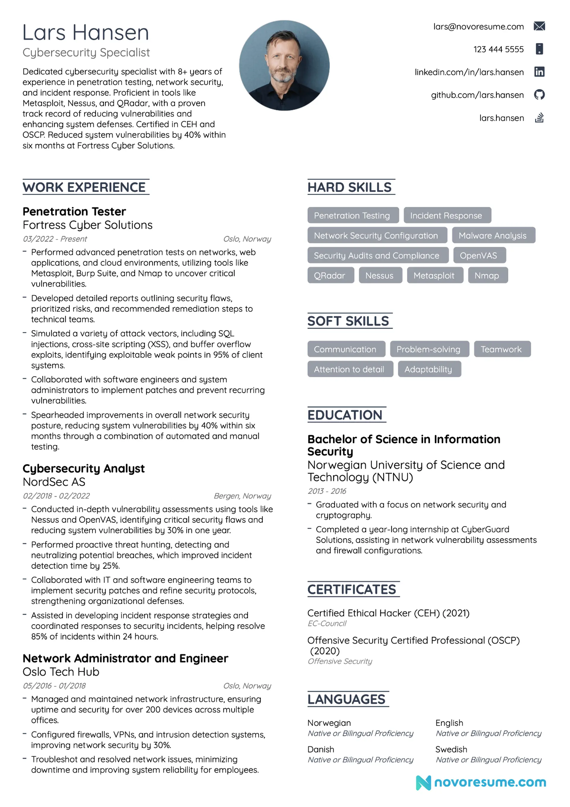 cybersecurity resume example drafts Cybersecurity Resume