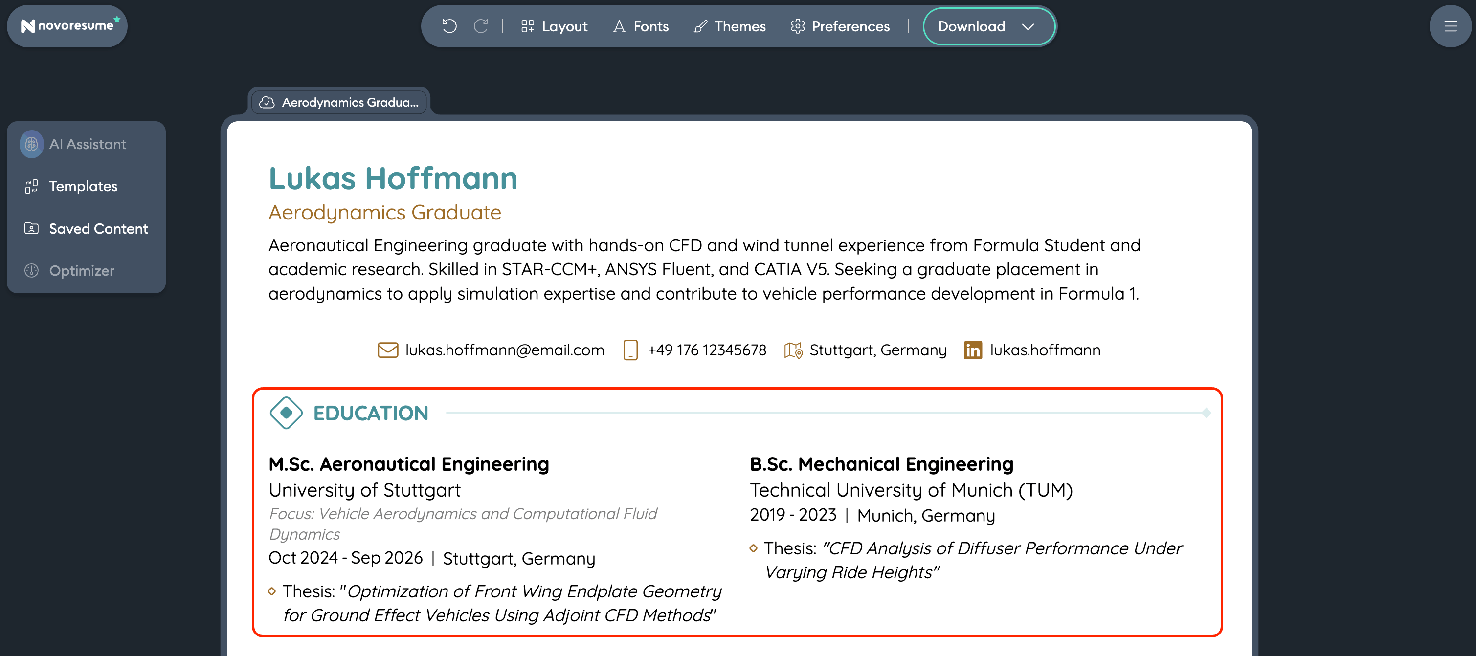 education-for-no-experience-resume-example