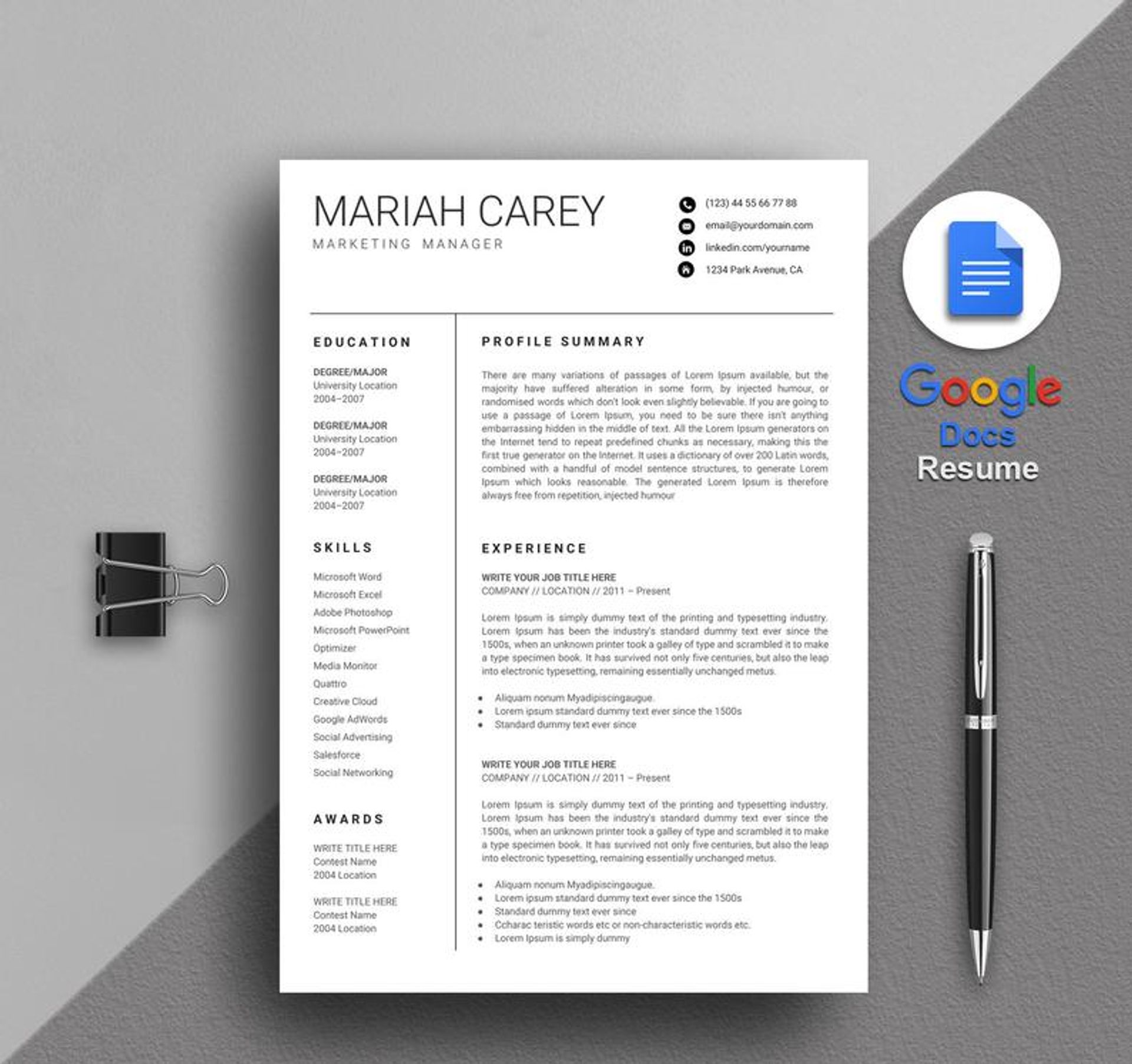 google docs resume templates drafts carey manager google doc resume