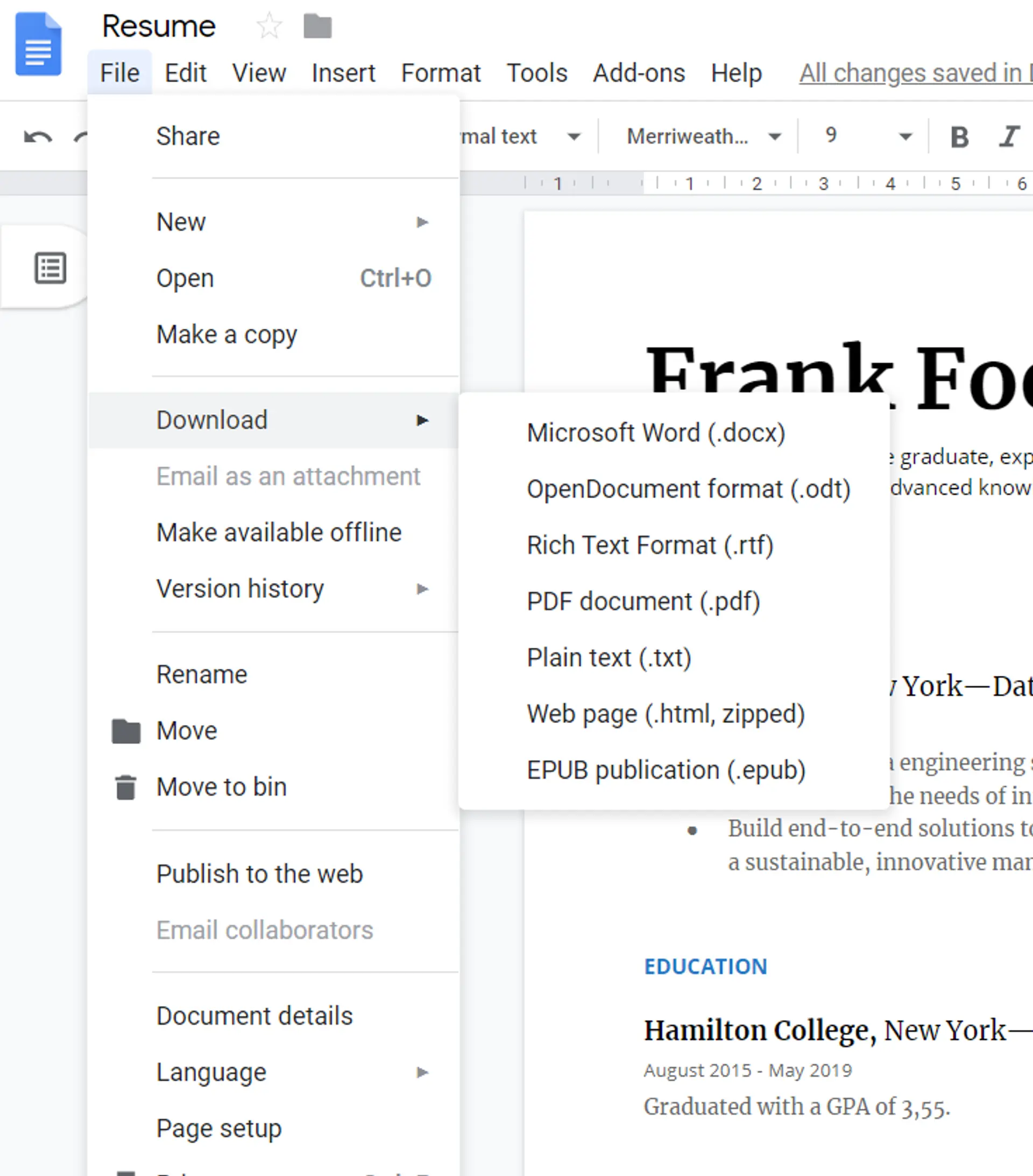 google docs resume templates drafts download google doc resume