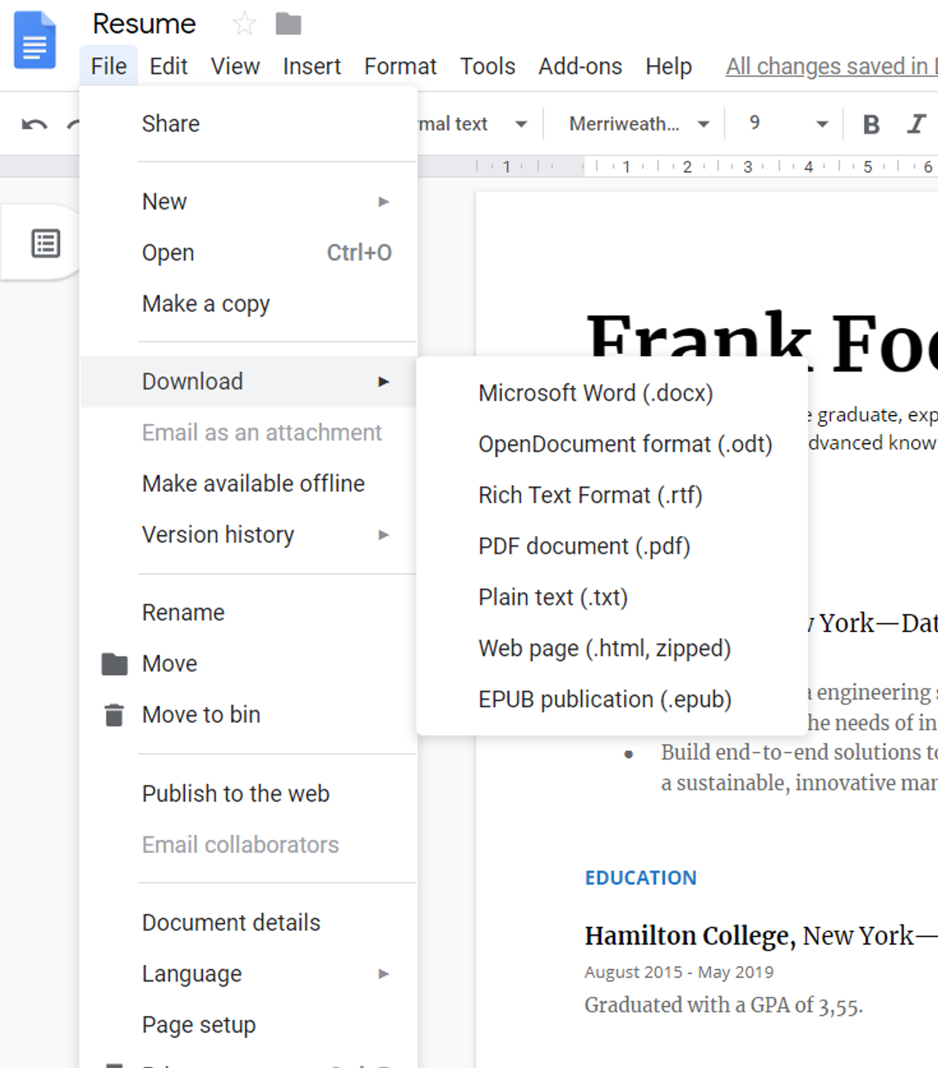 google docs resume templates drafts download google doc resume