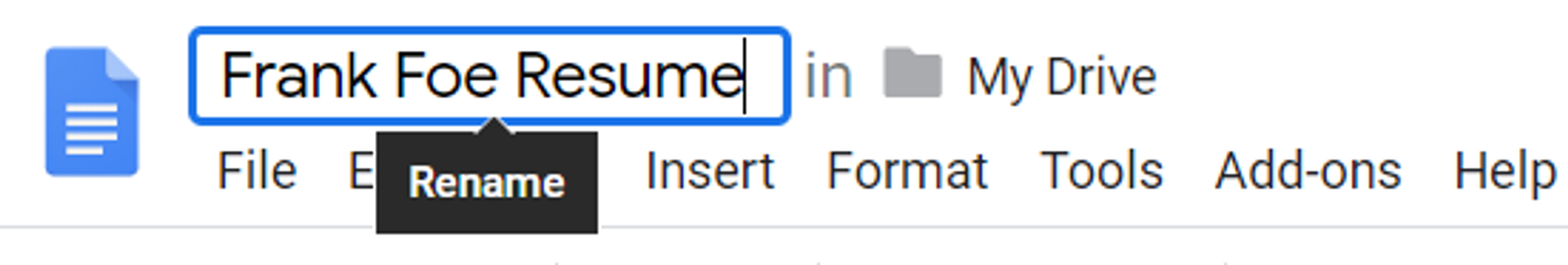 google docs resume templates drafts rename google doc