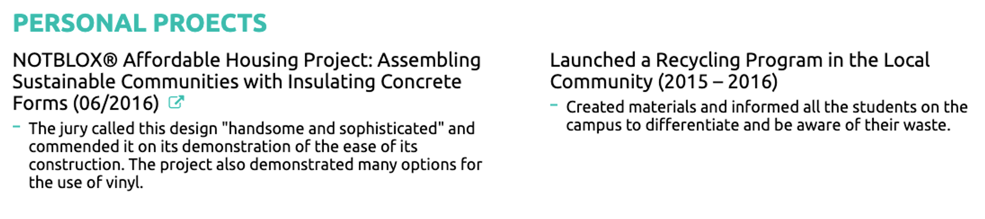 how to list work experience on a resume drafts personal projects on a