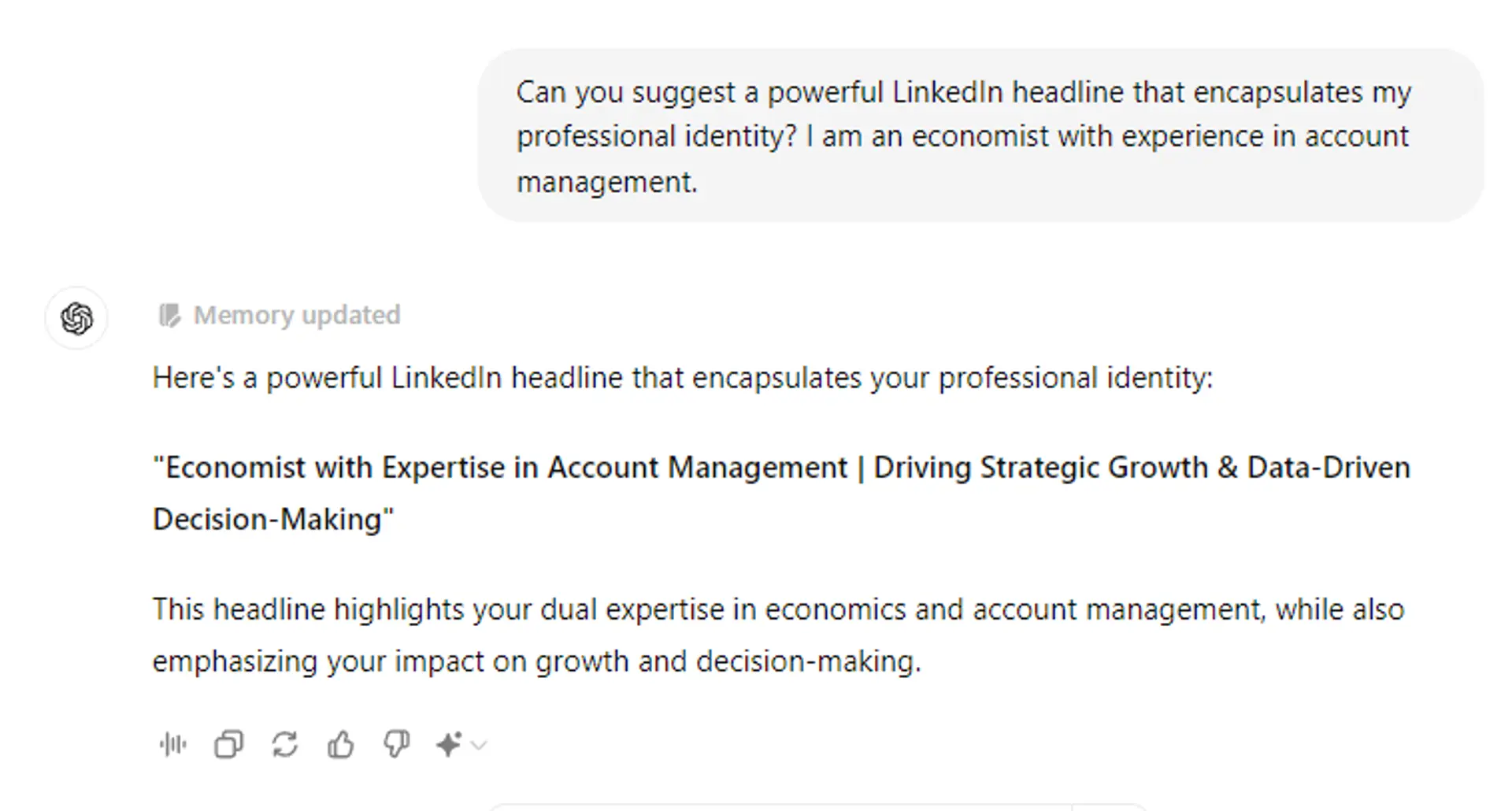 how to use chatgpt to find a job drafts ChatGPT Prompt to Enhance LinkedIn Profile