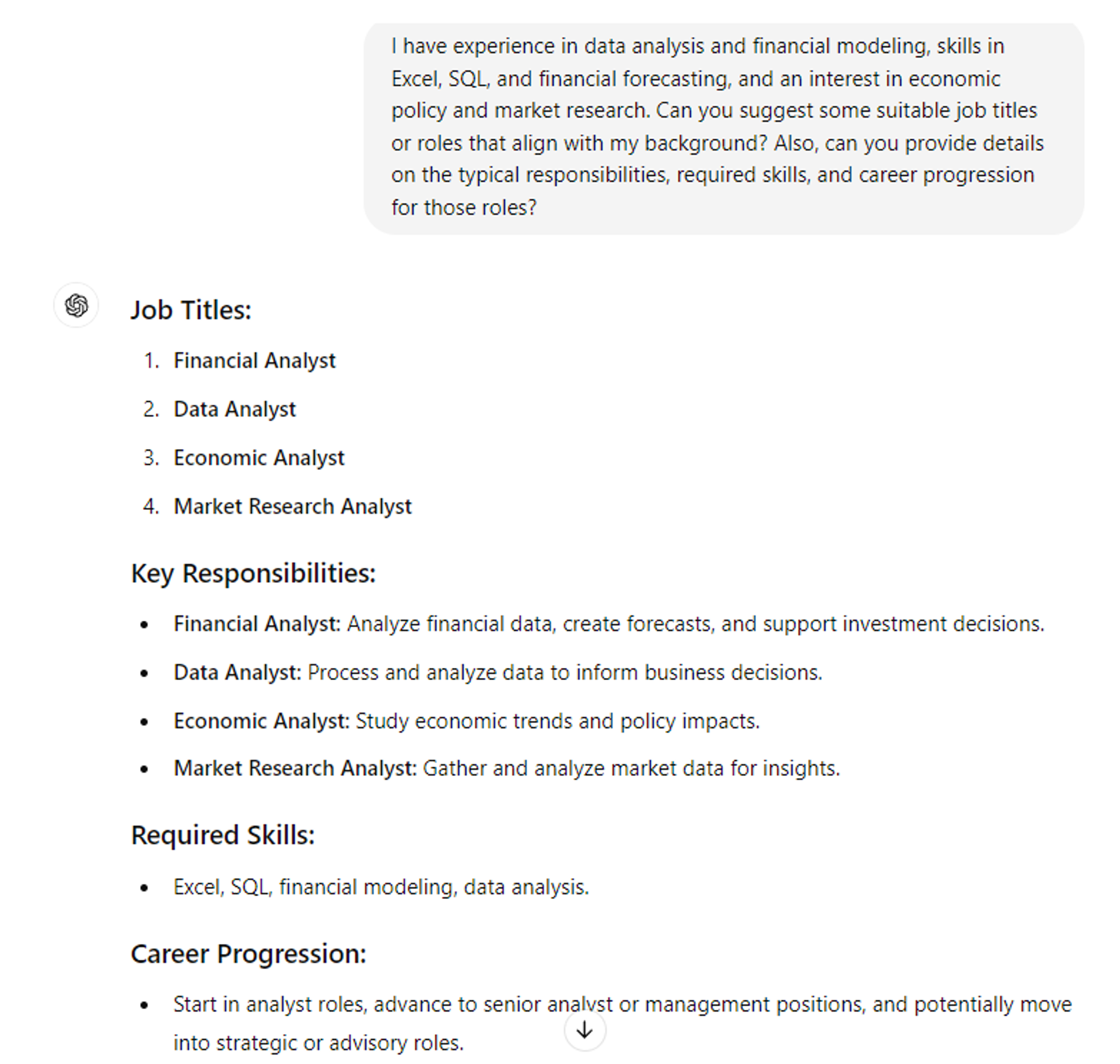 how to use chatgpt to find a job drafts ChatGPT Prompt to Identify Suitable