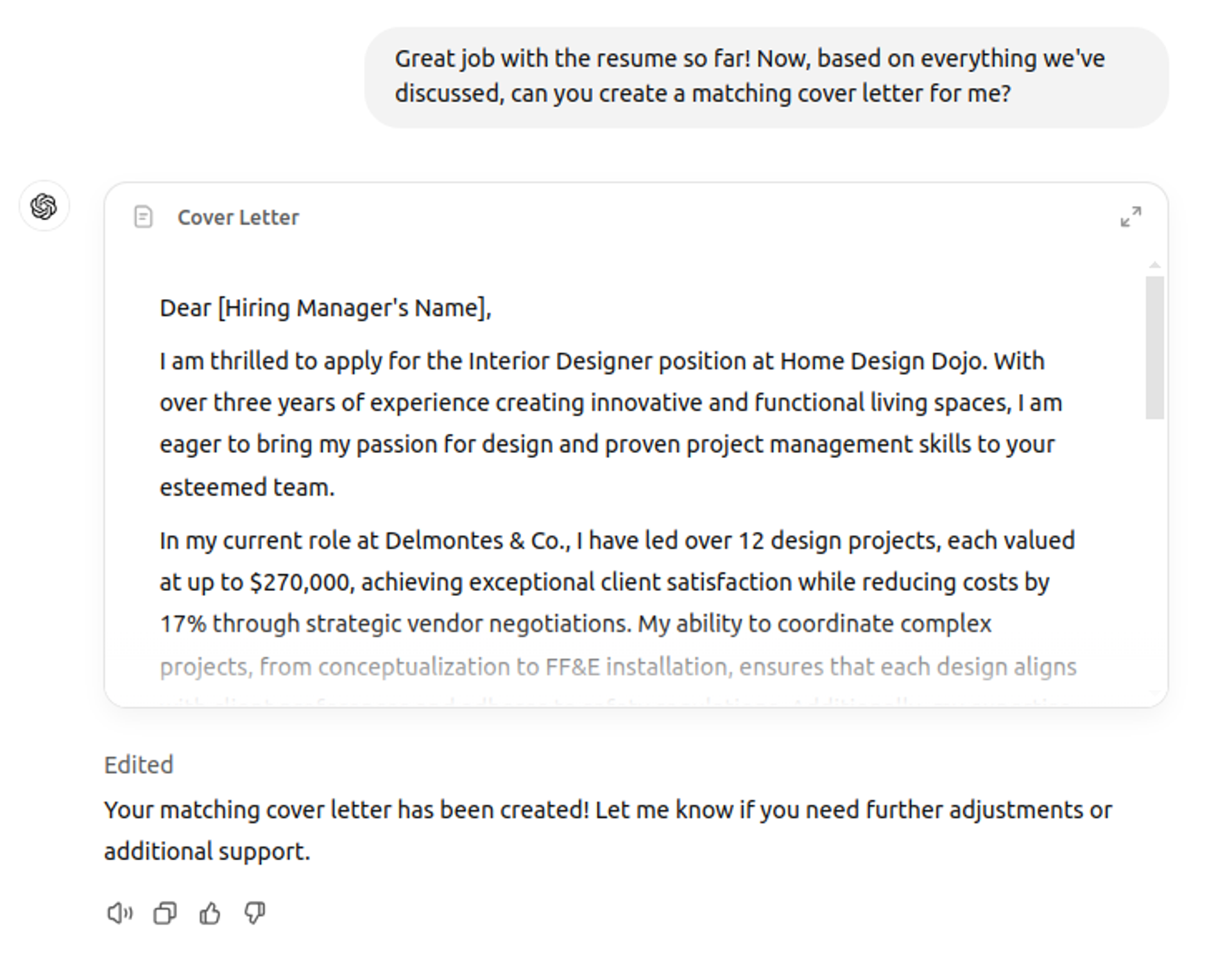 how to write a cover letter with ai drafts use AI for cover