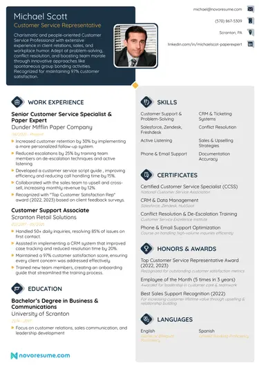 Customer Service CV