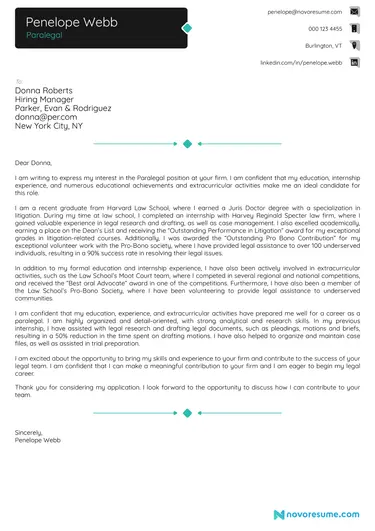 cover letter for cv