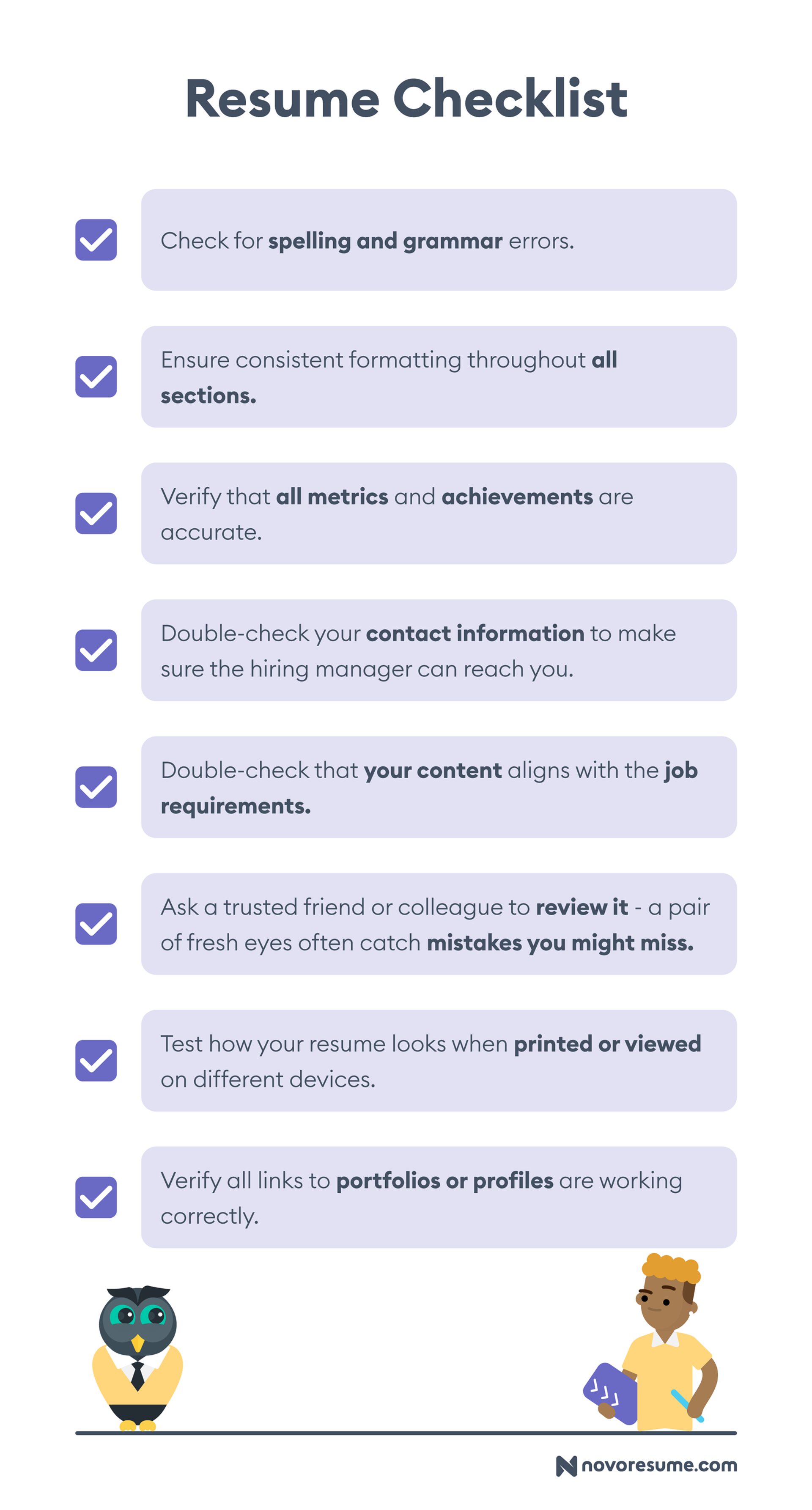 improve your resume drafts checklist to improve your