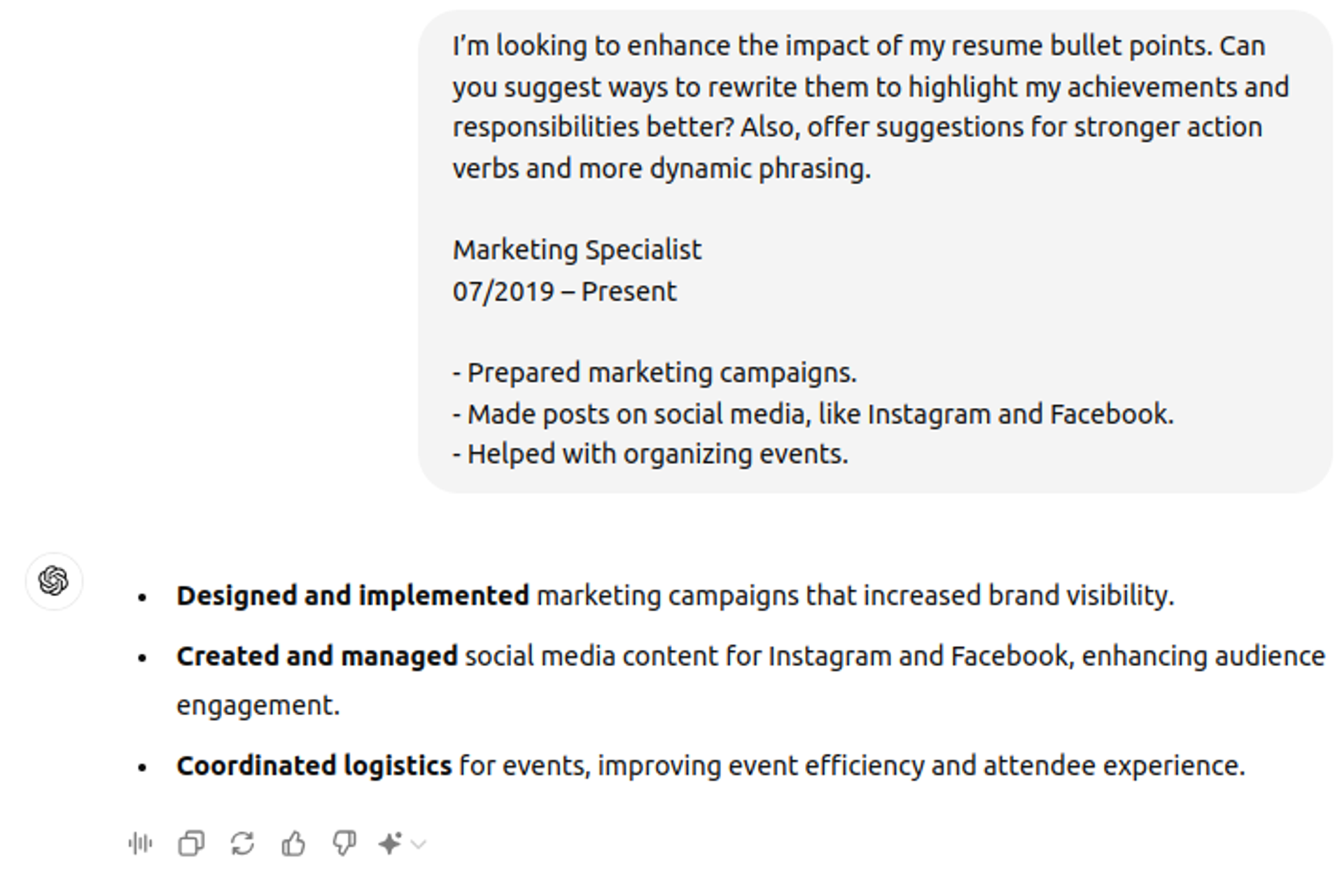 is using chatgpt for resume bad drafts Polish Your Writing for your resume with