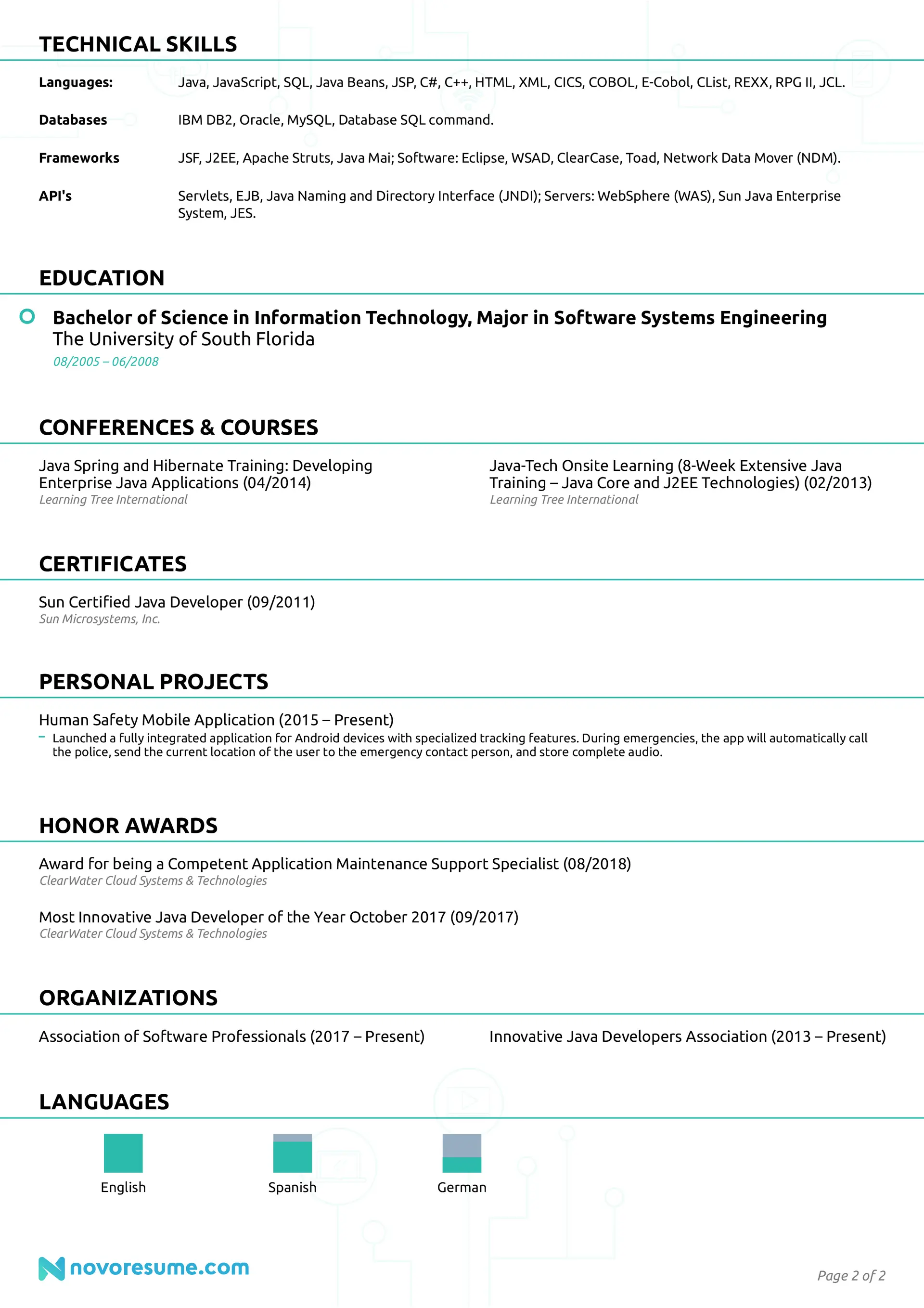 java developer resume drafts java developer resume sample page