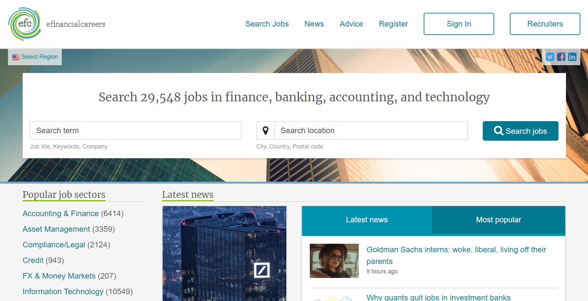 job search sites drafts finance careers job