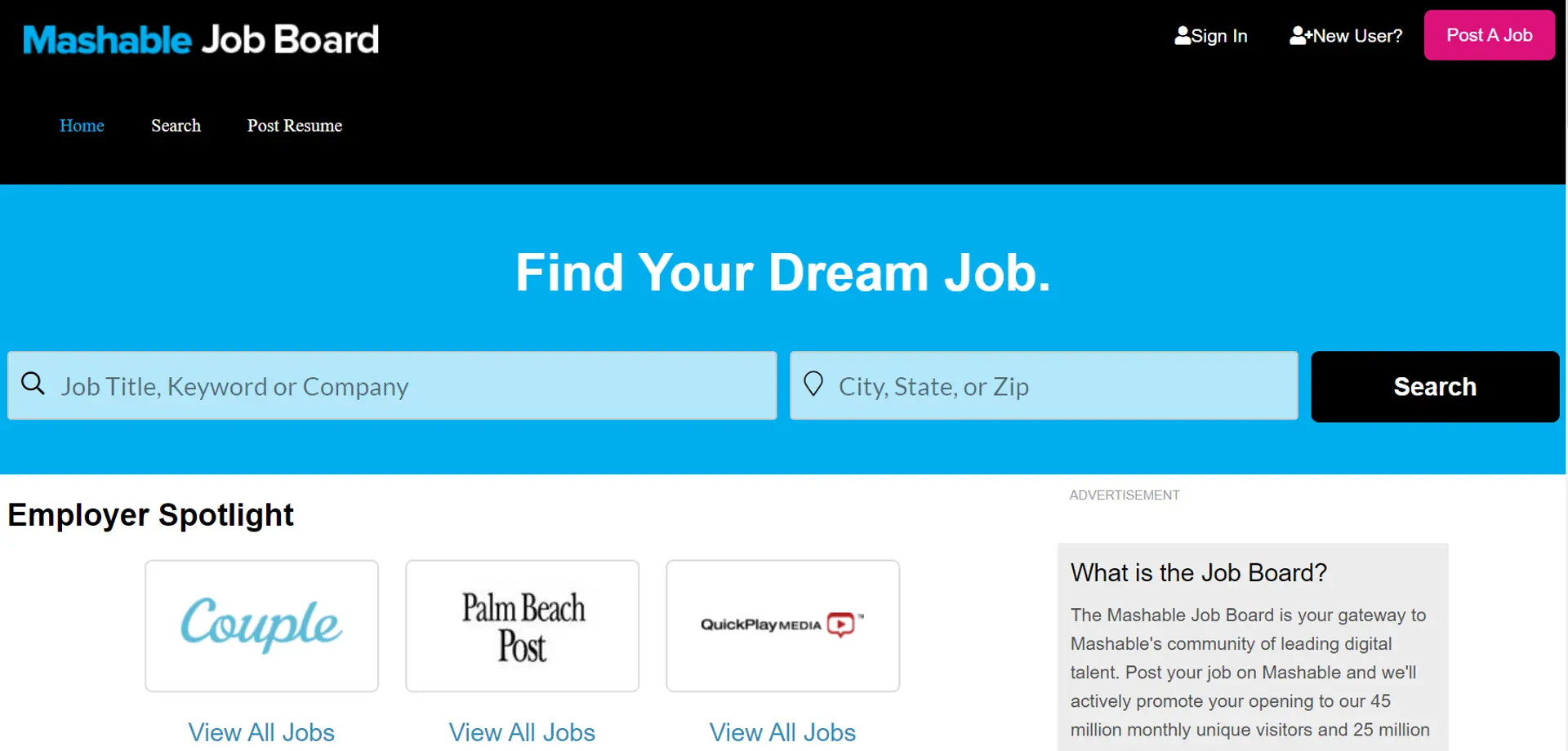 job search sites drafts mashable job
