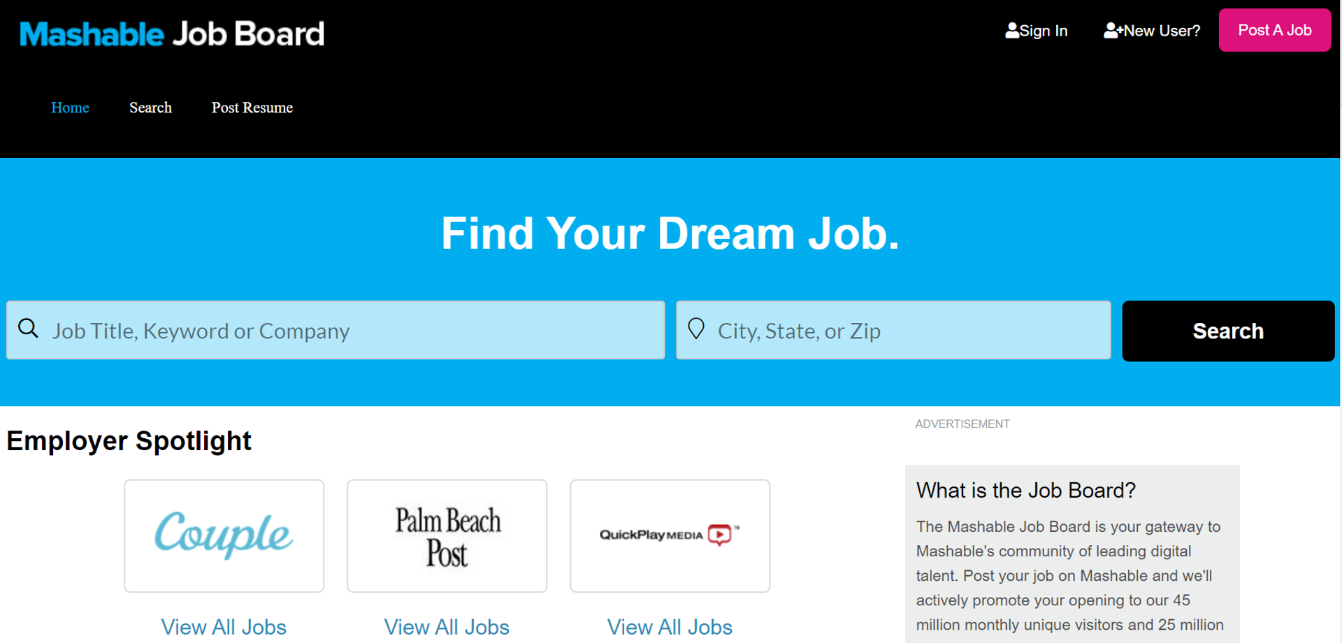 job search sites drafts mashable job