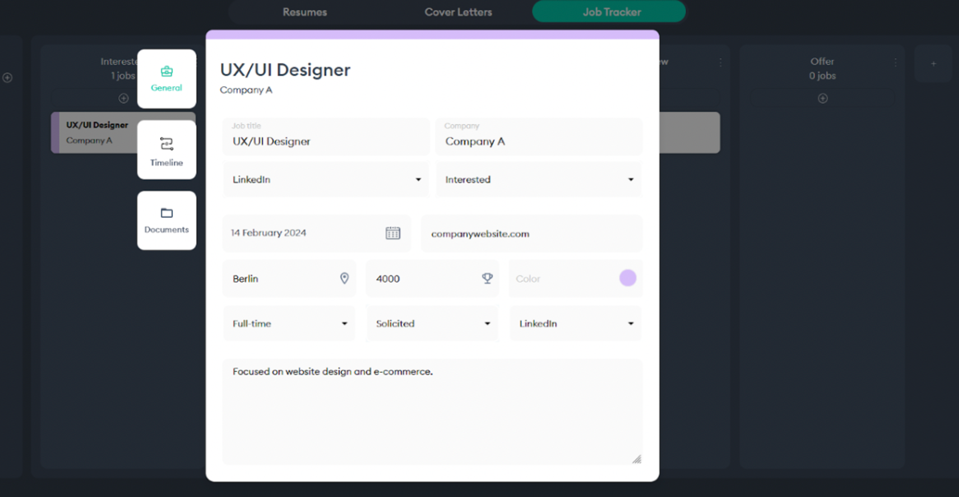 job tracker drafts job tracker step