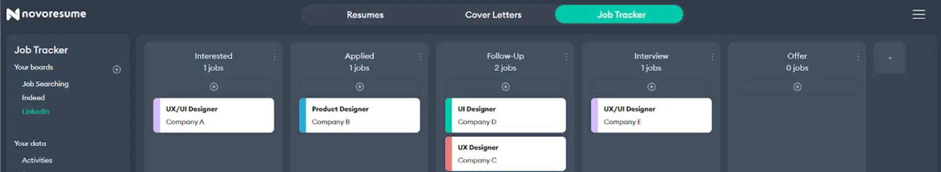 job tracker drafts job tracker step