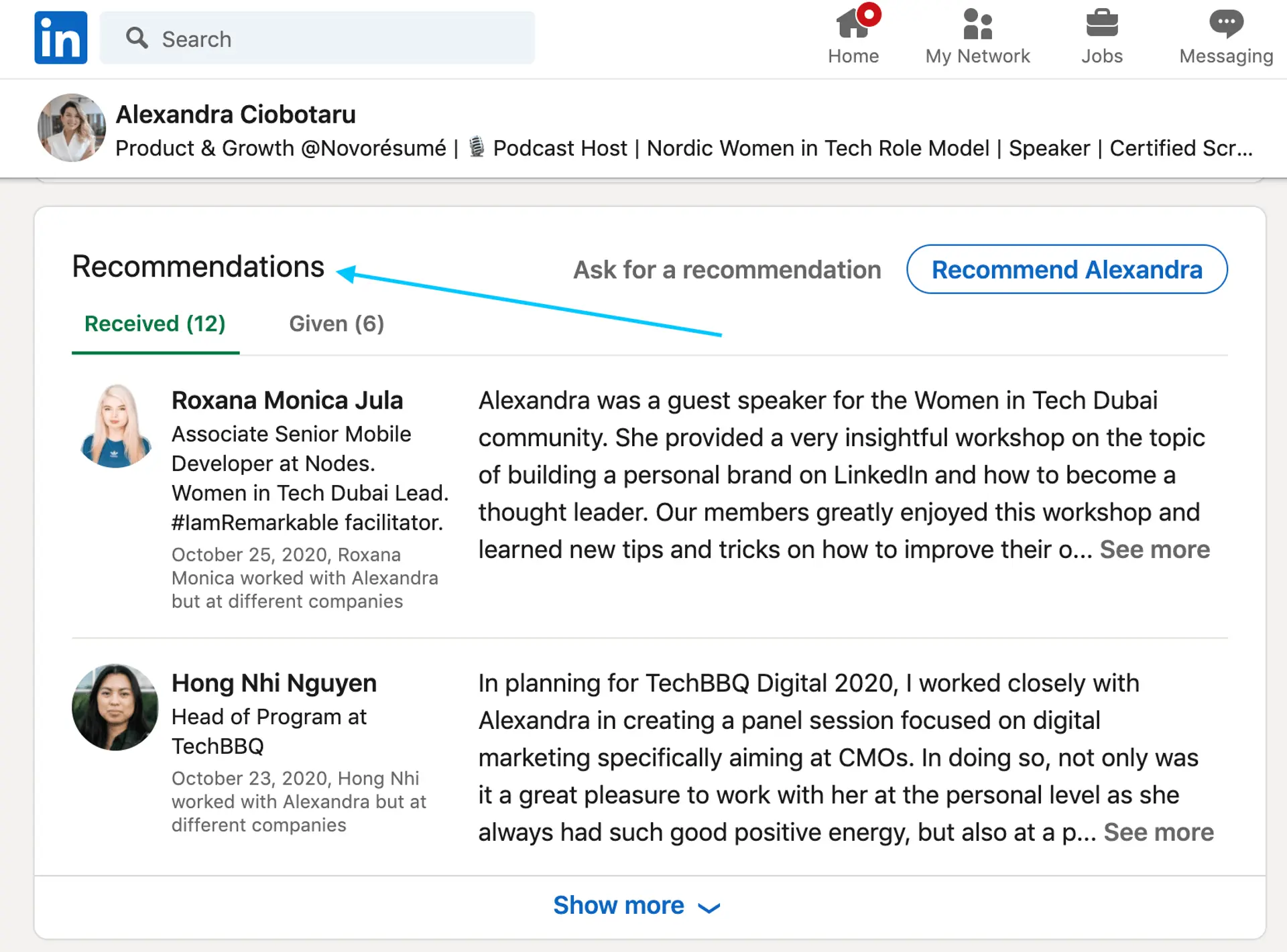 linkedin profile tips drafts recommendations linkedin
