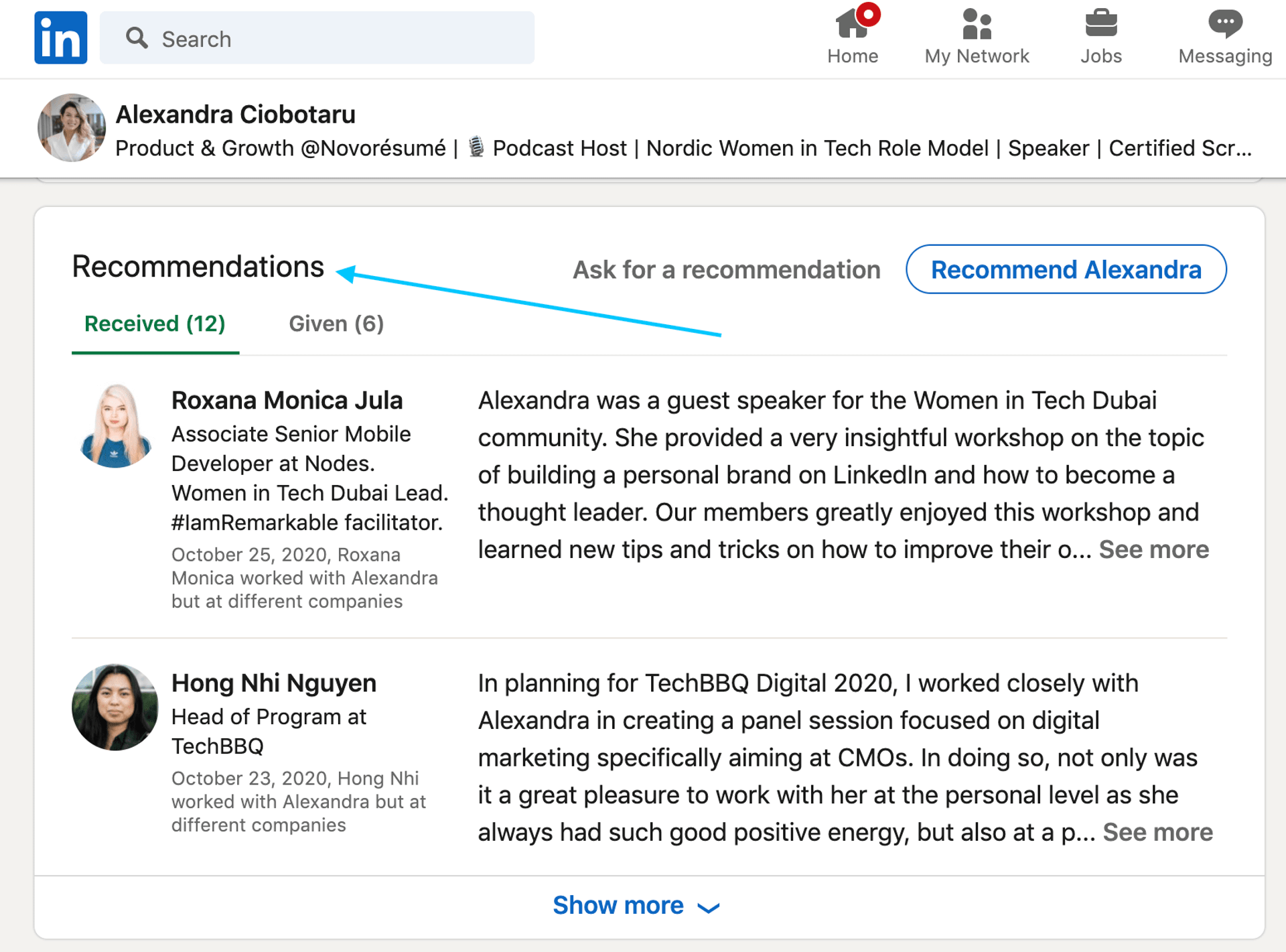 linkedin profile tips drafts recommendations linkedin